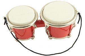 Handmade Red Bongo Drum Ornament - Unique Musical Gift for Home Decor, Party Favors & Cultural Celebrations