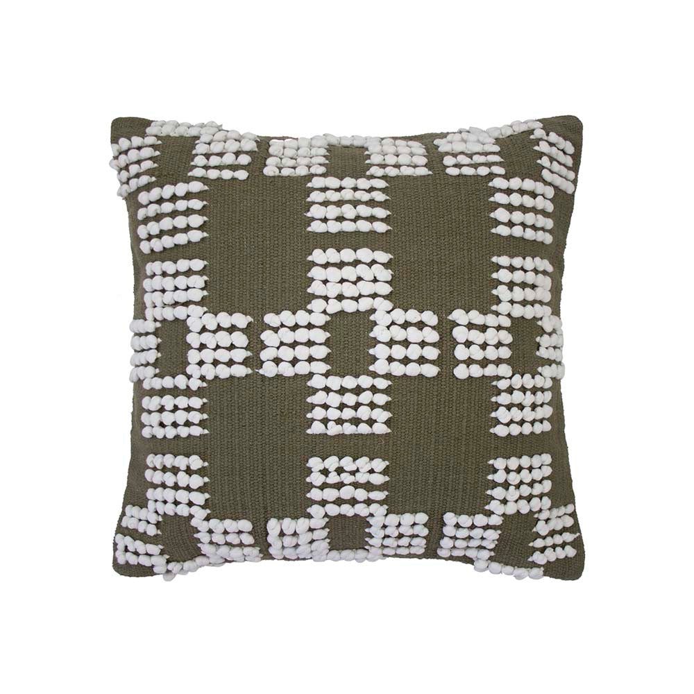 Premium Hastings Olive Square Filled Cushion - Soft & Comfortable Home Decor Pillow for Sofa, Bed, or Chair - Perfect for Living Room, Bedroom, and Office Relaxation