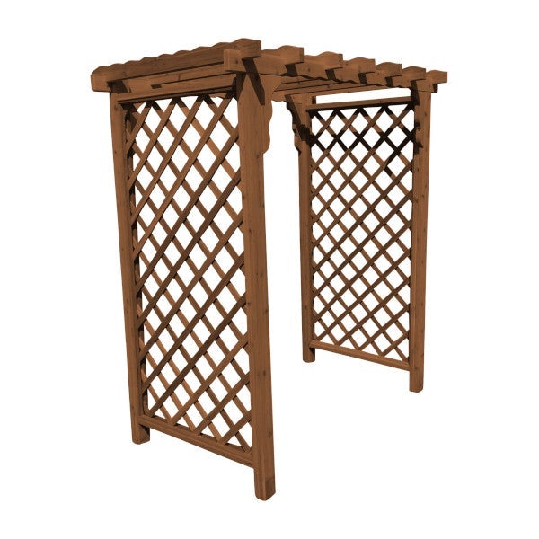 Premium Western Red Cedar Covington Arbor - Durable Outdoor Garden Arch for Weddings, Landscaping & Backyard Decor