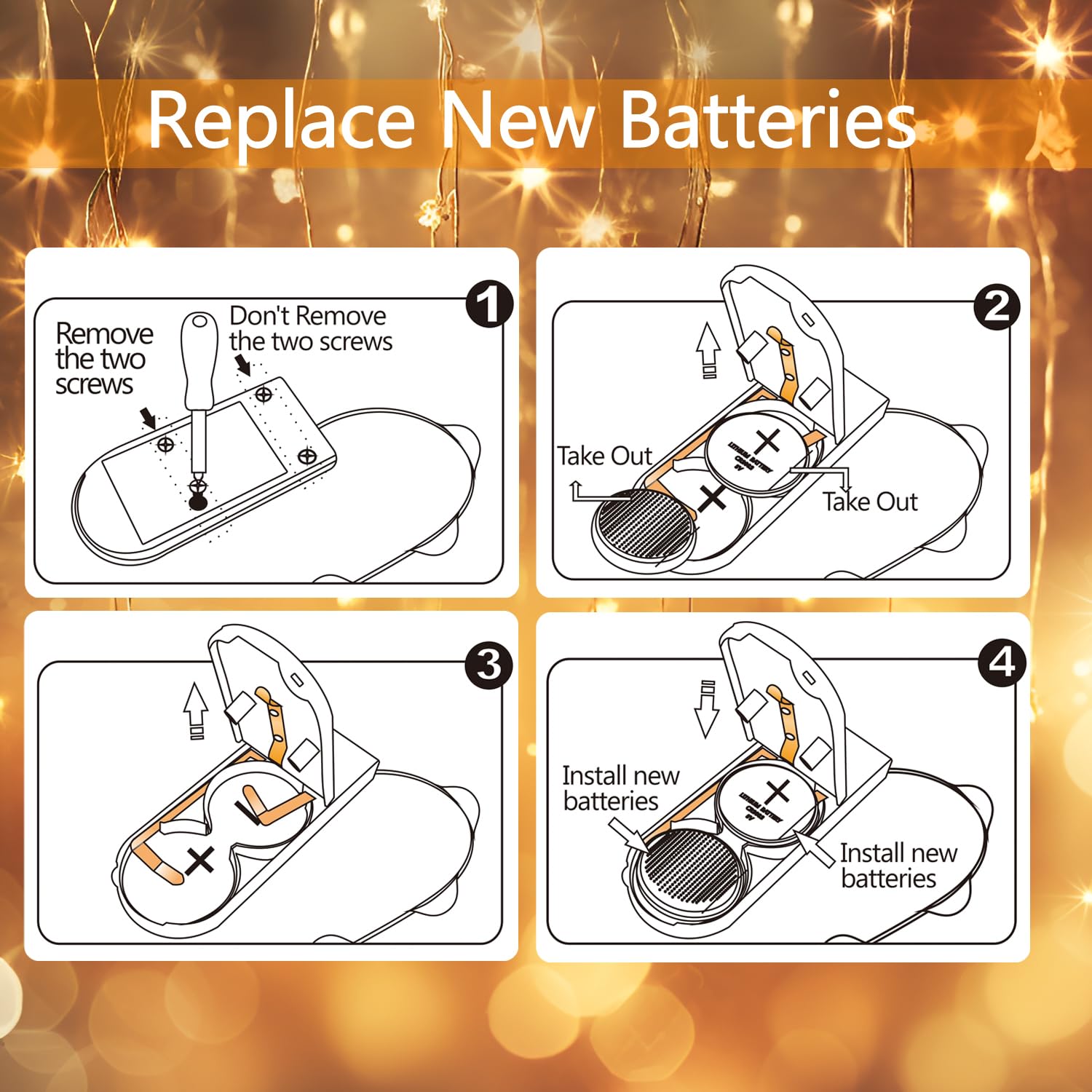 6 Pack Fairy Lights Battery Operated with Timer - 2PCS Remote Control, 6.5ft 20LED Warm White Twinkle Lights, Waterproof Silver Wire Firefly Lights for DIY Mason Jars, Wedding Centerpieces, Christmas Decorations, Party Table Decor