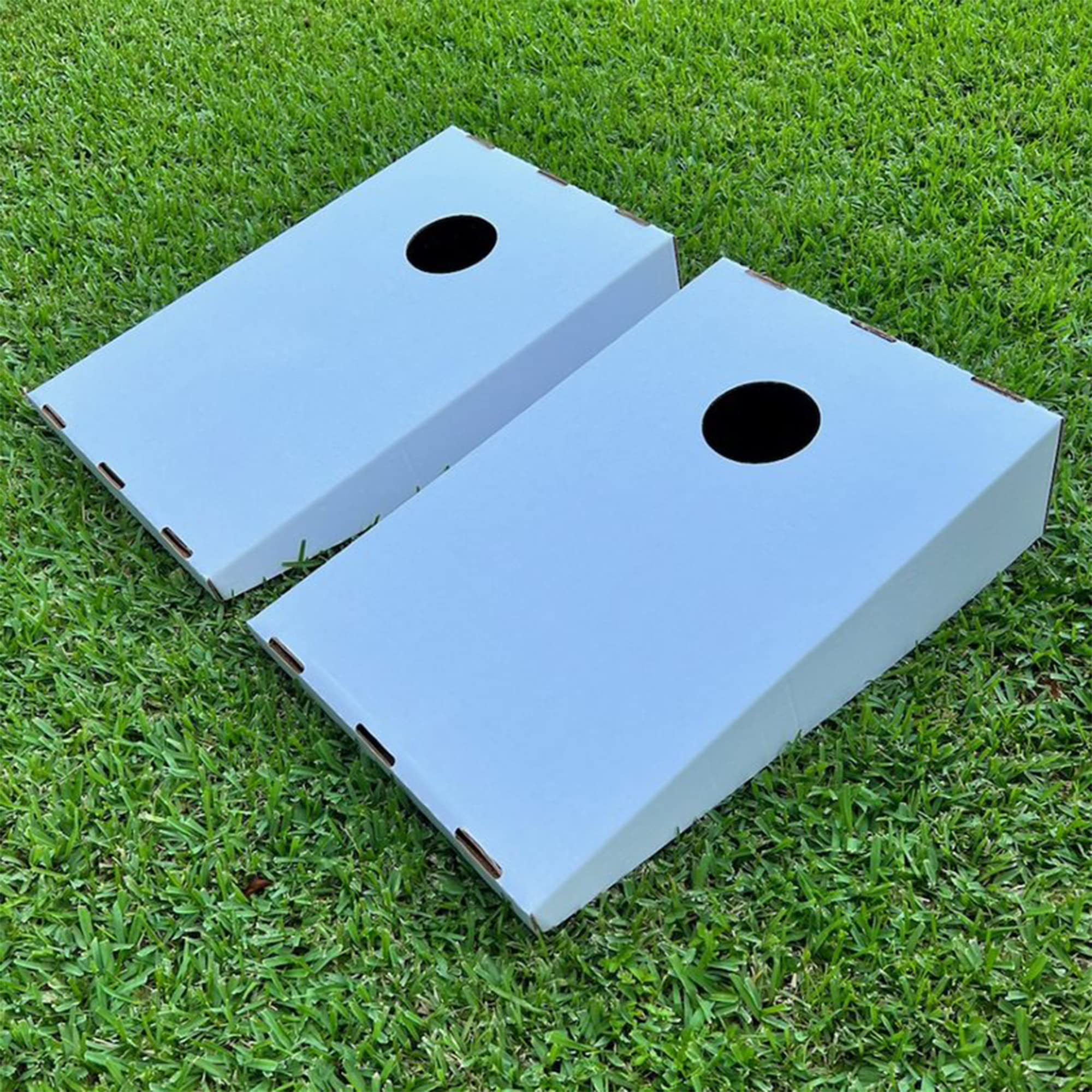 Premium Foldable Cornhole Boards Set with Support Beams - 2 Pack Outdoor Lawn Game for Backyard, BBQ, Picnic, Tailgating & Parties (Birthday, Wedding, Garden Events) - Durable Cardboard Design for Adults & Kids
