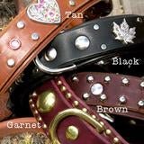 Premium Yessena Designer Leather Dog Collar - Handcrafted Genuine Leather Pet Collar with Adjustable Buckle - Perfect for Daily Walks, Training & Fashionable Outfits