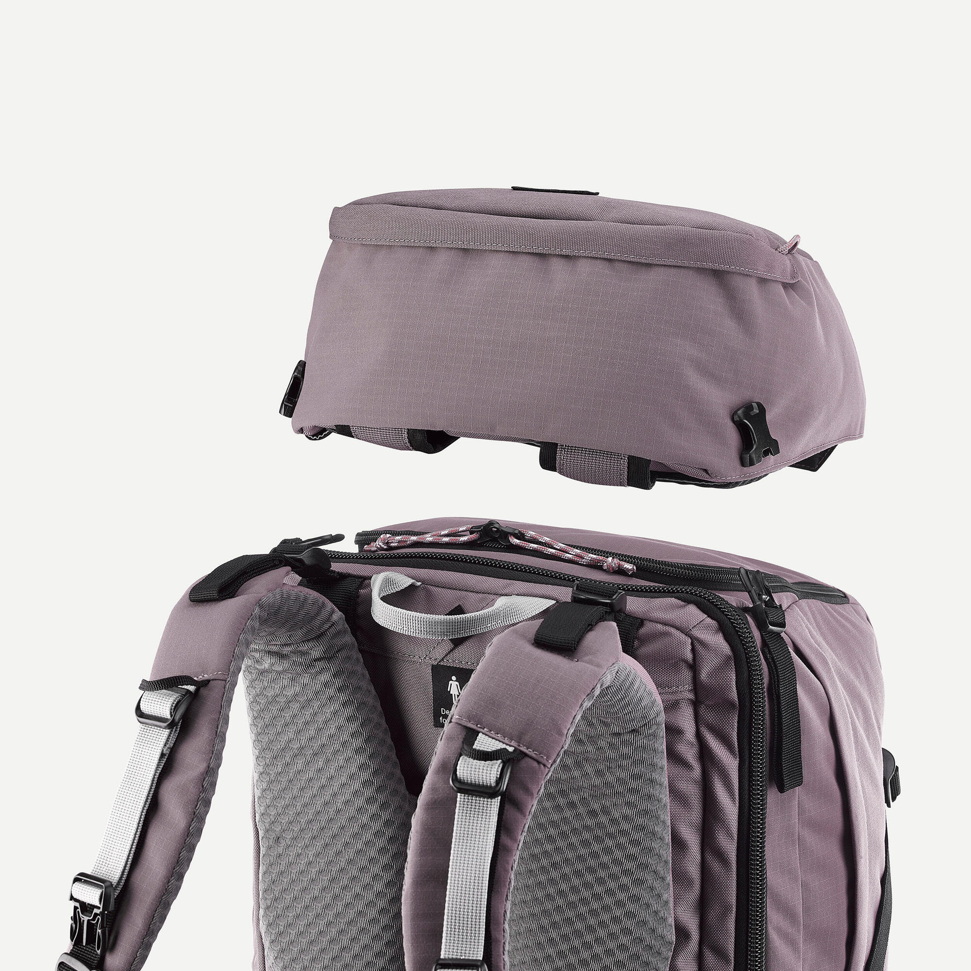 Forclaz Women's Travel 900 60+6L Hiking Backpack - Lightweight Waterproof Backpacking Pack for Outdoor Adventures & Travel
