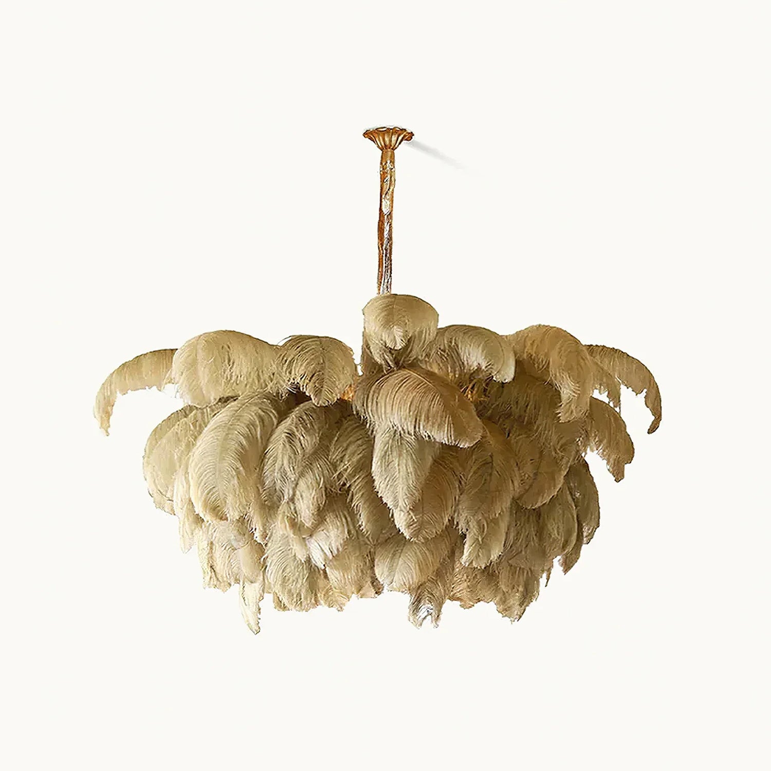 Luxury Ostrich Feather Chandeliers - Elegant Crystal Ceiling Light Fixture for Dining Room, Bedroom & Wedding Decor | Modern Home Lighting Design