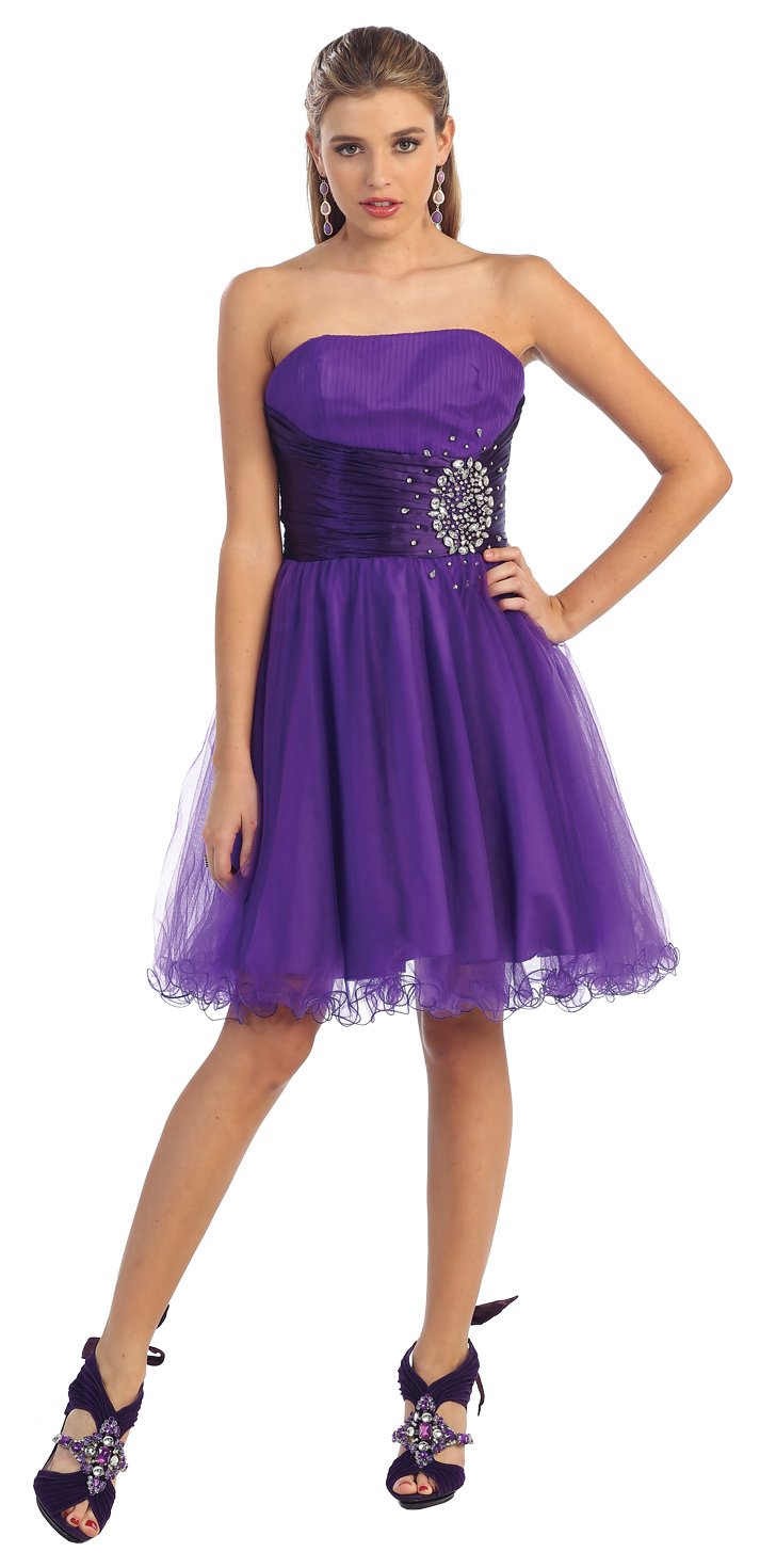 Fairytailes Strapless Cocktail Party Dress for Juniors - Prom, Homecoming, Sweet 16 & Special Occasions | Style #2648 | Perfect for Dances, Parties & Formal Events
