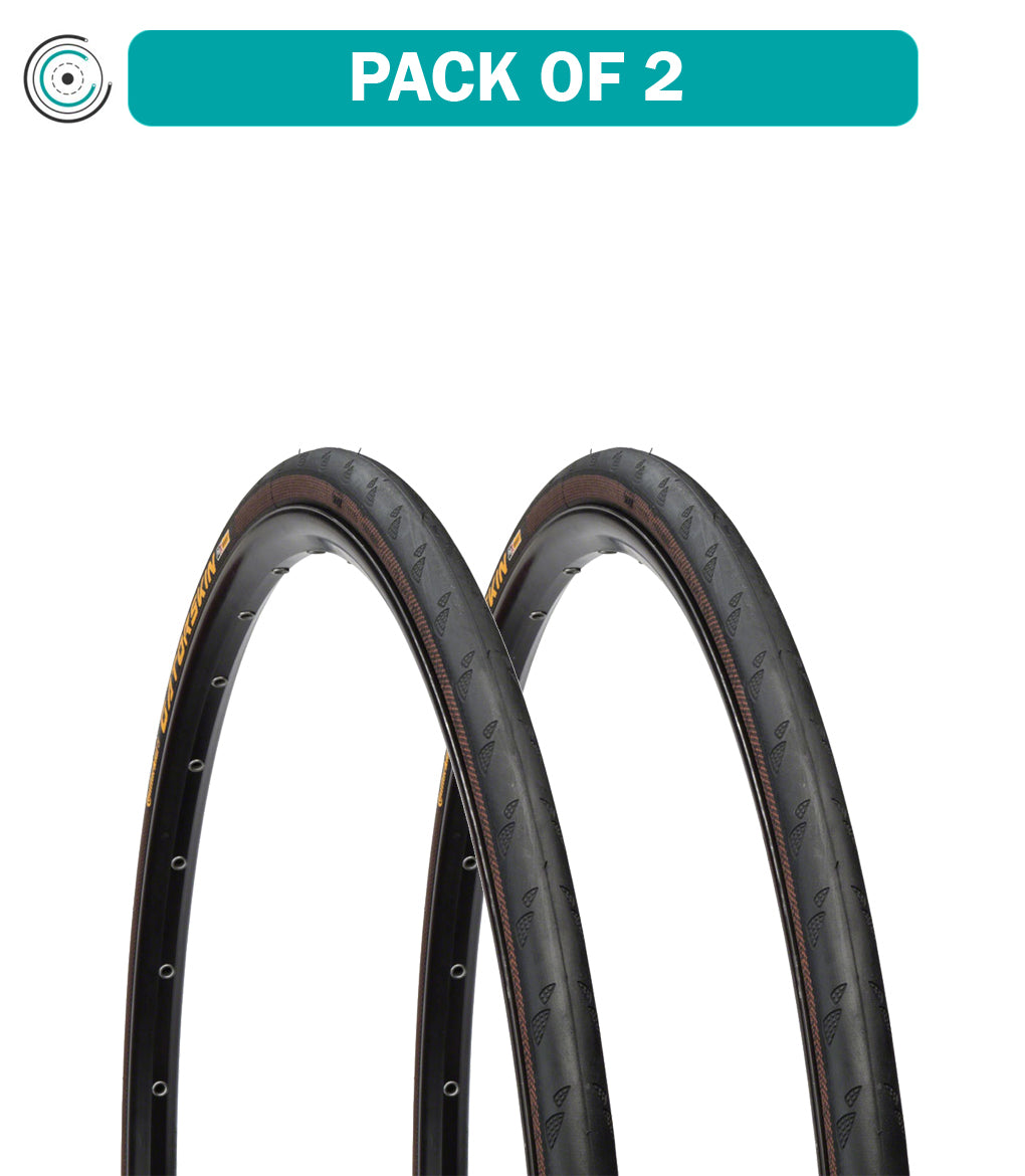 2 Pack Continental Gatorskin 700x28 Clincher Folding Bike Tires - 180 TPI, Black (C1010429) for Road Bikes, Commuting & Urban Cycling