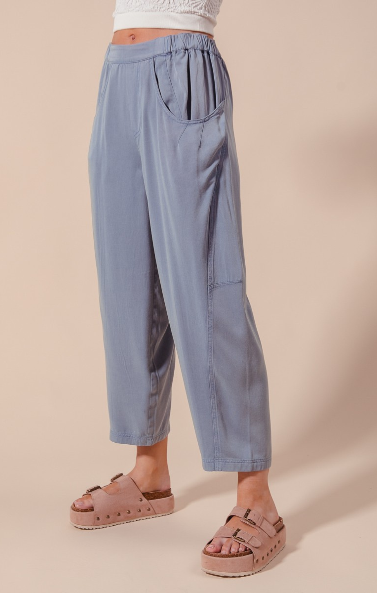 Cassidy Lightweight Slouchy Pants for Women - Soft Stretchy Lounge Pants with Pockets - Comfortable Casual Pants for Yoga, Travel & Home Wear