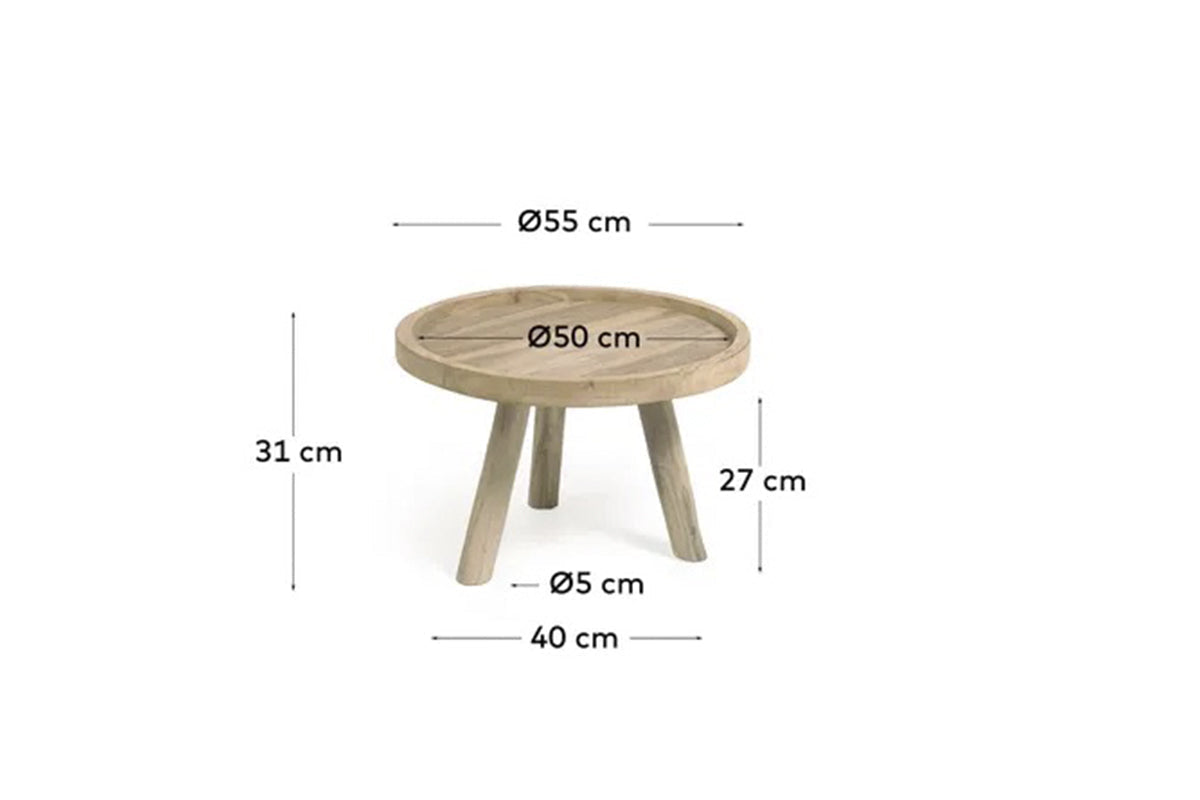 Como Genna Teak Coffee Table - Modern Solid Wood Living Room Furniture for Home Decor, Perfect for Coffee, Books & Display