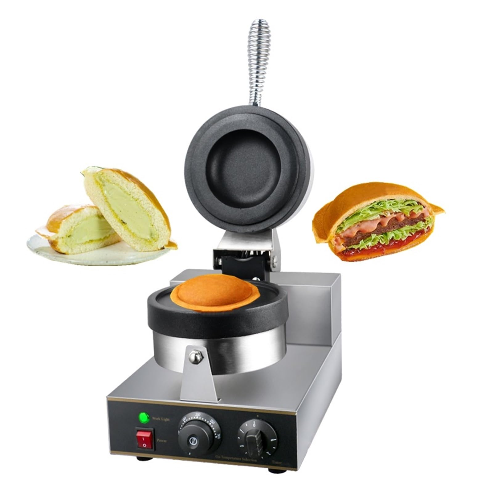 Electric UFO Hamburger Maker Machine - Double Patty Sandwich Press for Home & Commercial Use - Perfect for Fast Food Restaurants, Diners, and Outdoor BBQs