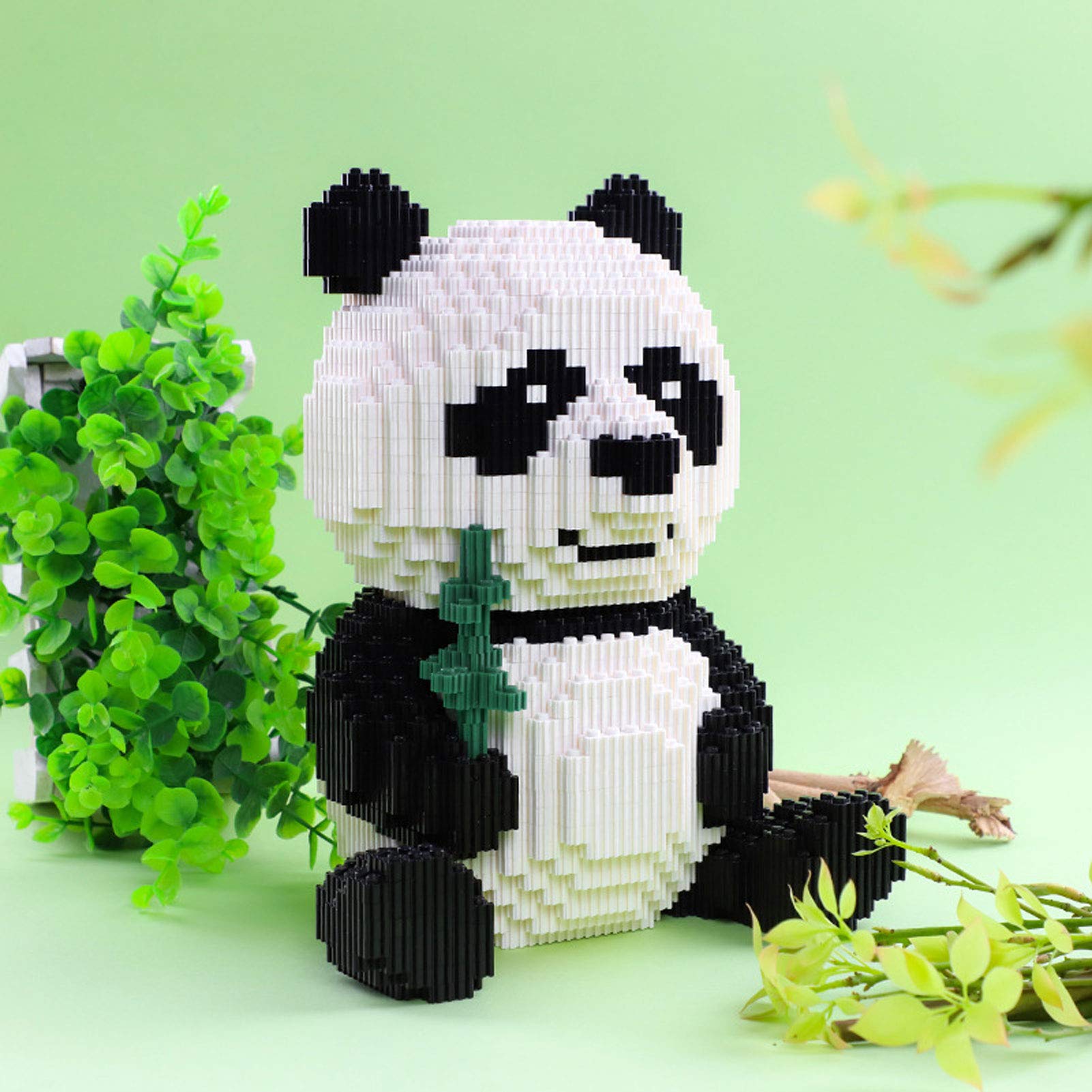 Massage-AED Nanoblock Animals - DIY 3689-Piece Panda Building Set, 3D Educational STEM Toys for Kids | Creative Model Building Blocks for Home Decoration & Gift Giving