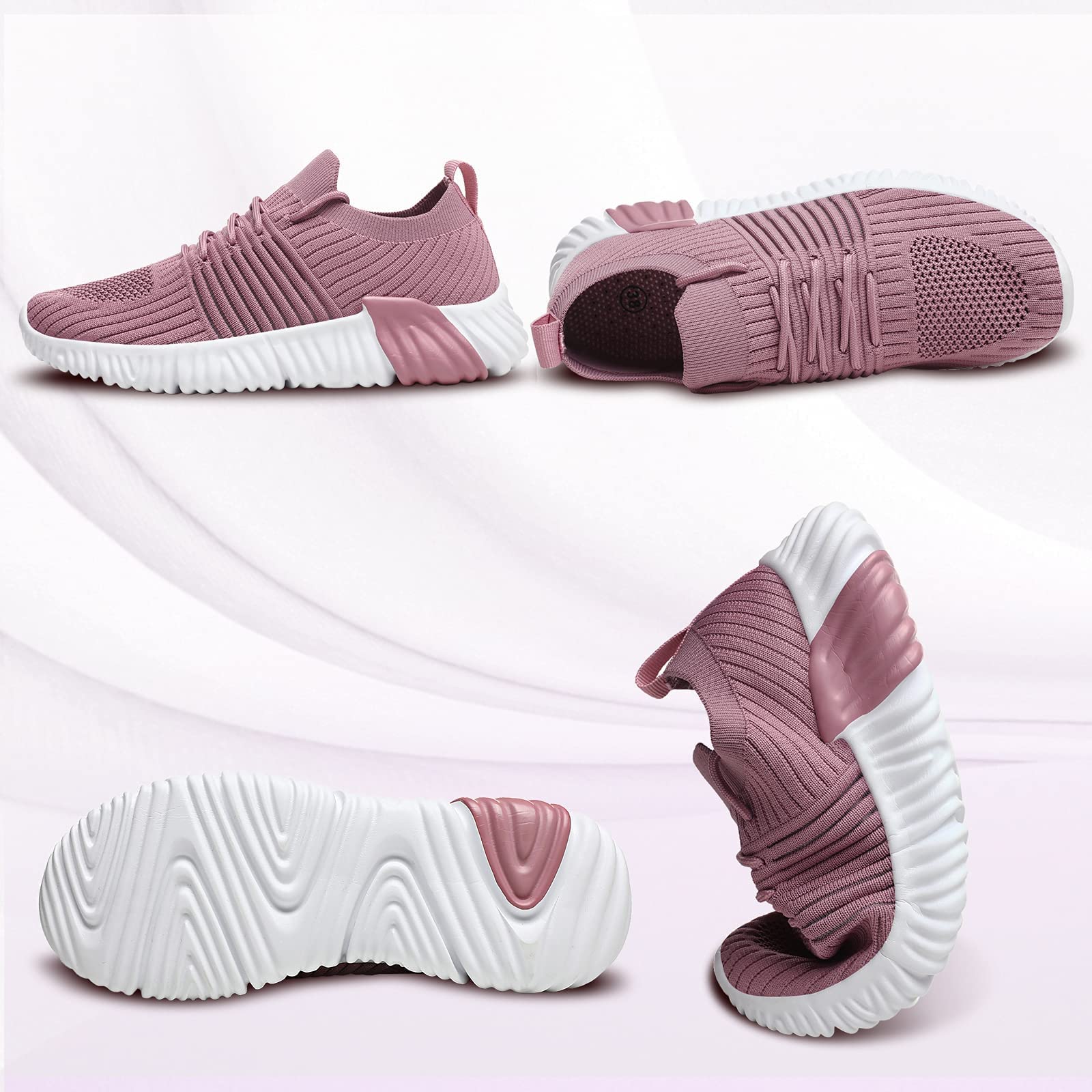 Women's Slip-On Walking Shoes - Comfortable Non-Slip Sneakers for Running, Gym & Golf | Breathable Lightweight Design for All-Day Wear | Perfect for Workouts, Travel & Casual Outfits