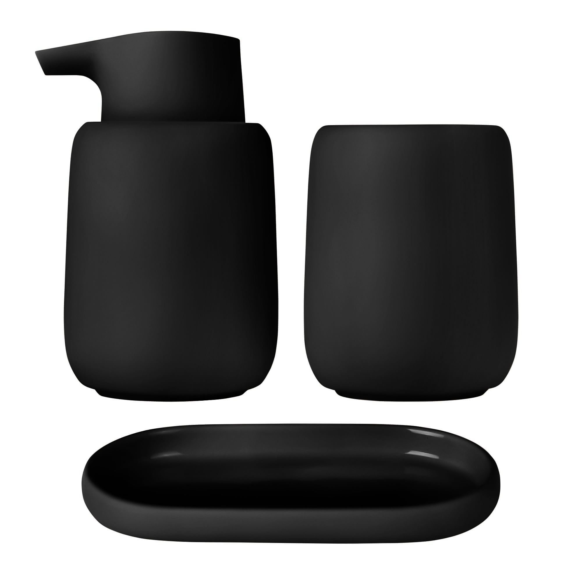 Premium SONO Bathroom Accessory Set - 6-Piece Modern Vanity Organizer with Soap Dispenser, Toothbrush Holder & More - Perfect for Bathroom Decor & Organization
