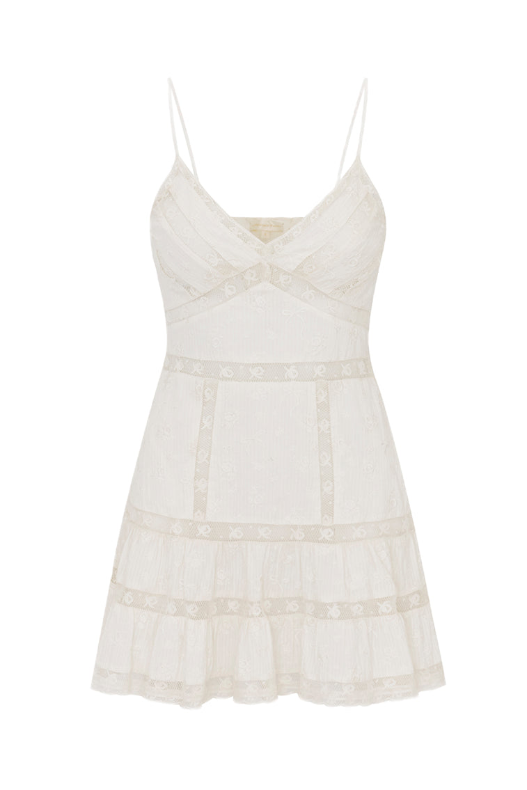 Solbina Cotton Rose & Bow Mini Dress - Floral Summer Dress for Women | Perfect for Beach, Party & Casual Outings