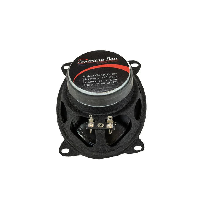 American Bass Symphony 4x6 Coaxial Car Speakers - 45 Watts RMS Power - Premium Sound for Trucks, SUVs & Boats - Perfect for Upgrading Your Vehicle Audio System