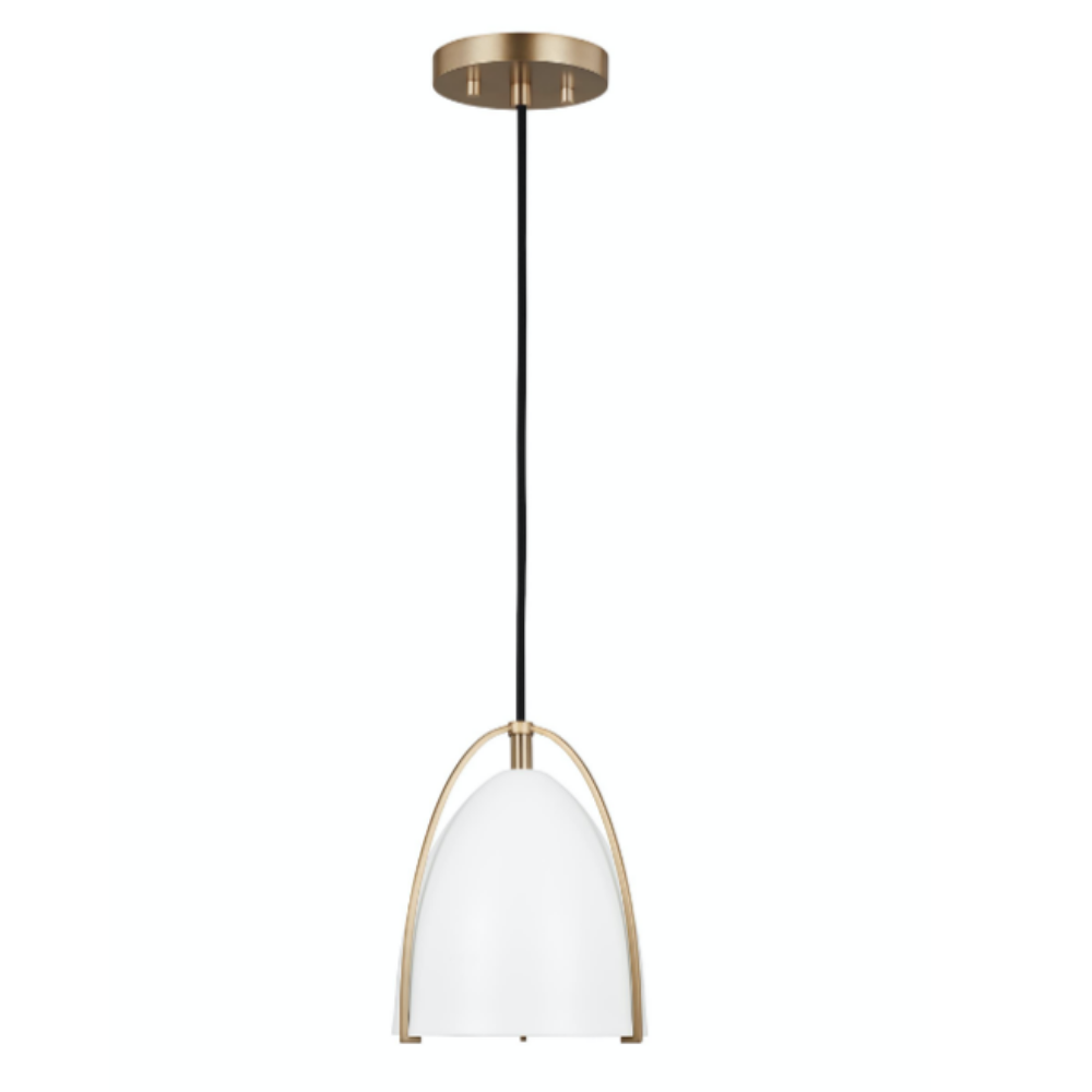 Chantel Matte White Pendant Light - Modern Minimalist Ceiling Fixture for Dining Room, Bedroom & Living Room Lighting