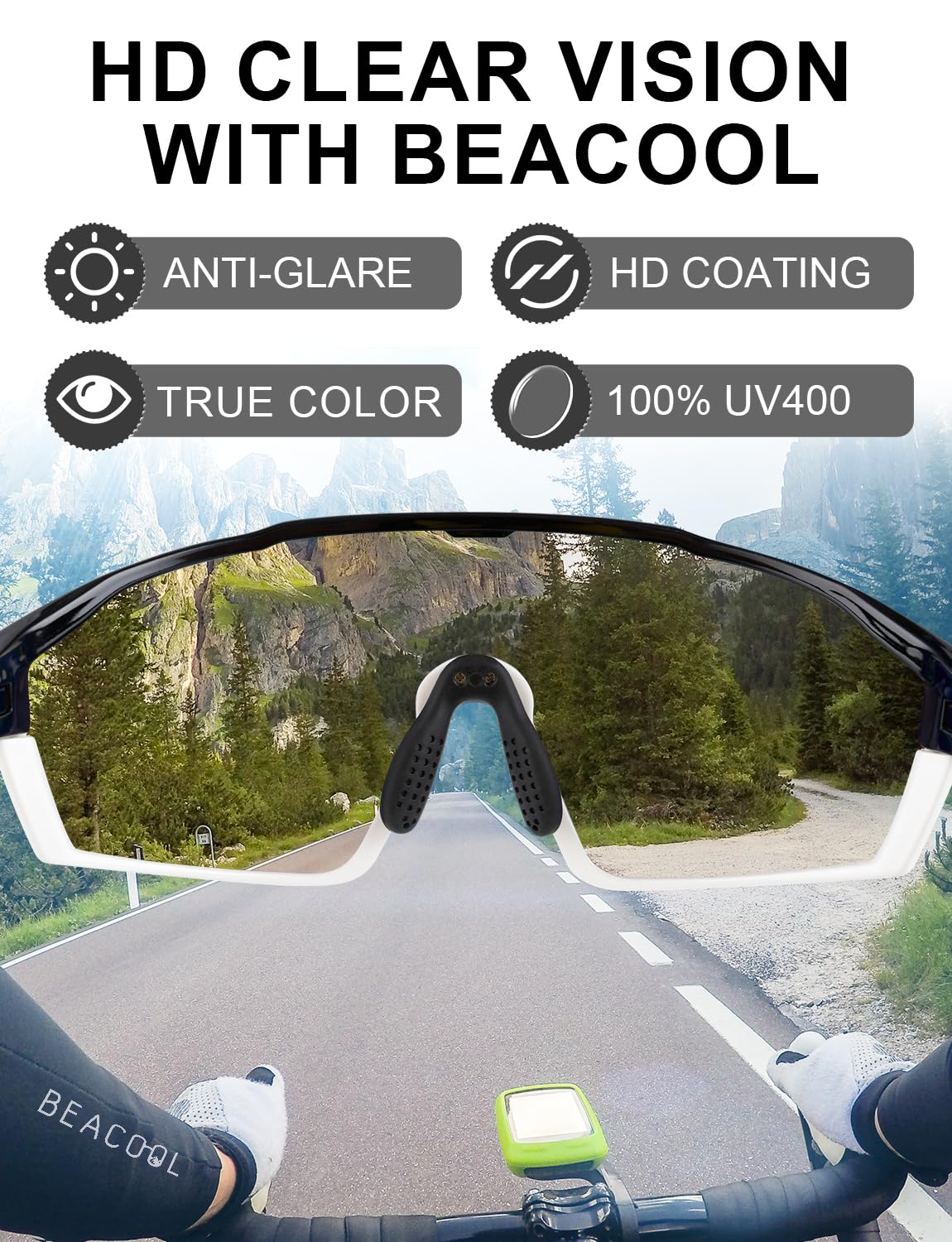 BEACOOL Polarized Sports Sunglasses for Men & Women - UV400 Protection, TR90 Frame - Ideal for Cycling, Running, Golf, Baseball & Fishing - Perfect for Outdoor Activities & Sports Enthusiasts