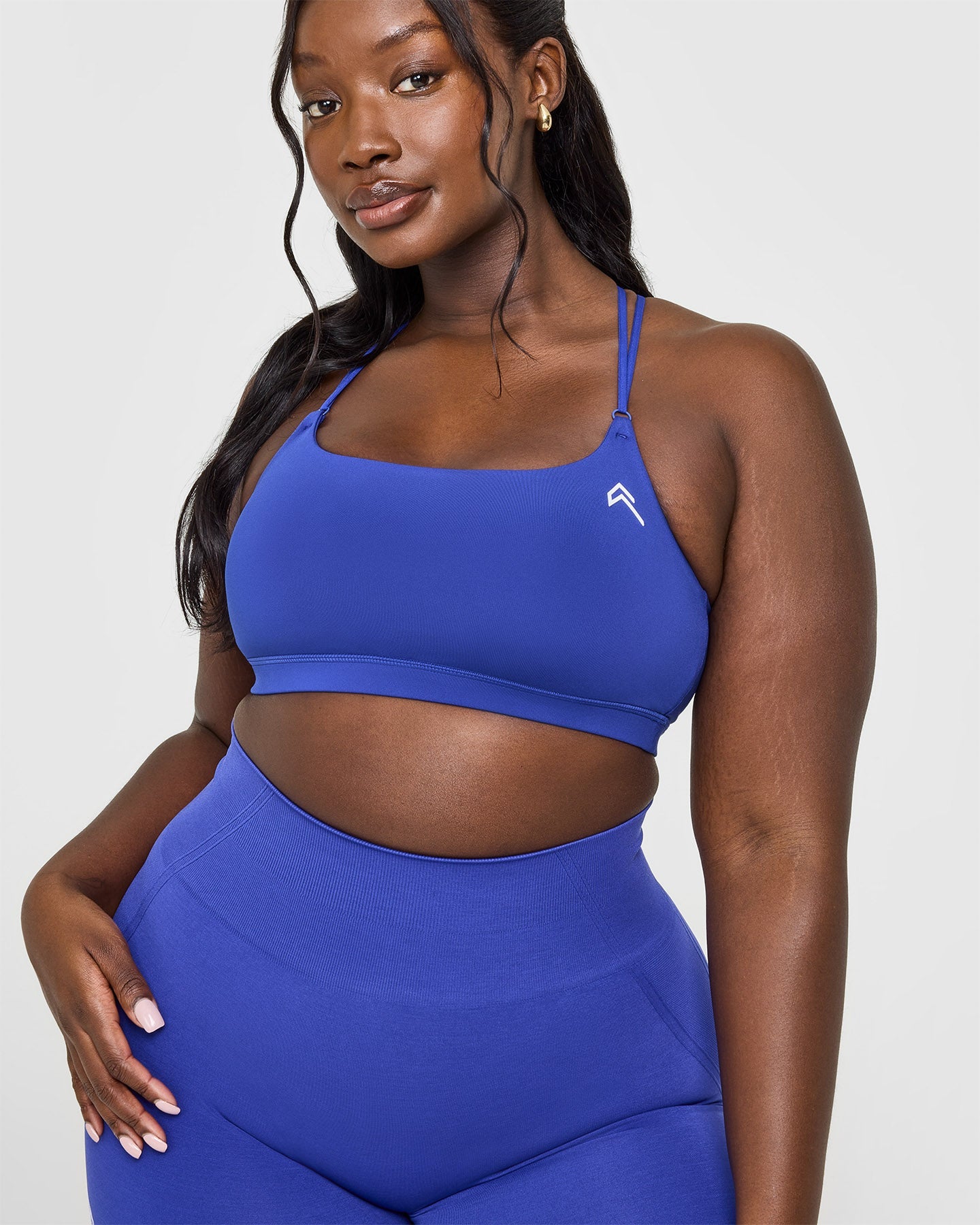 Everyday Comfort Cross Over Bralette for Women - Soft Wireless Support in Space Blue | Perfect for Yoga, Lounge & Sleepwear
