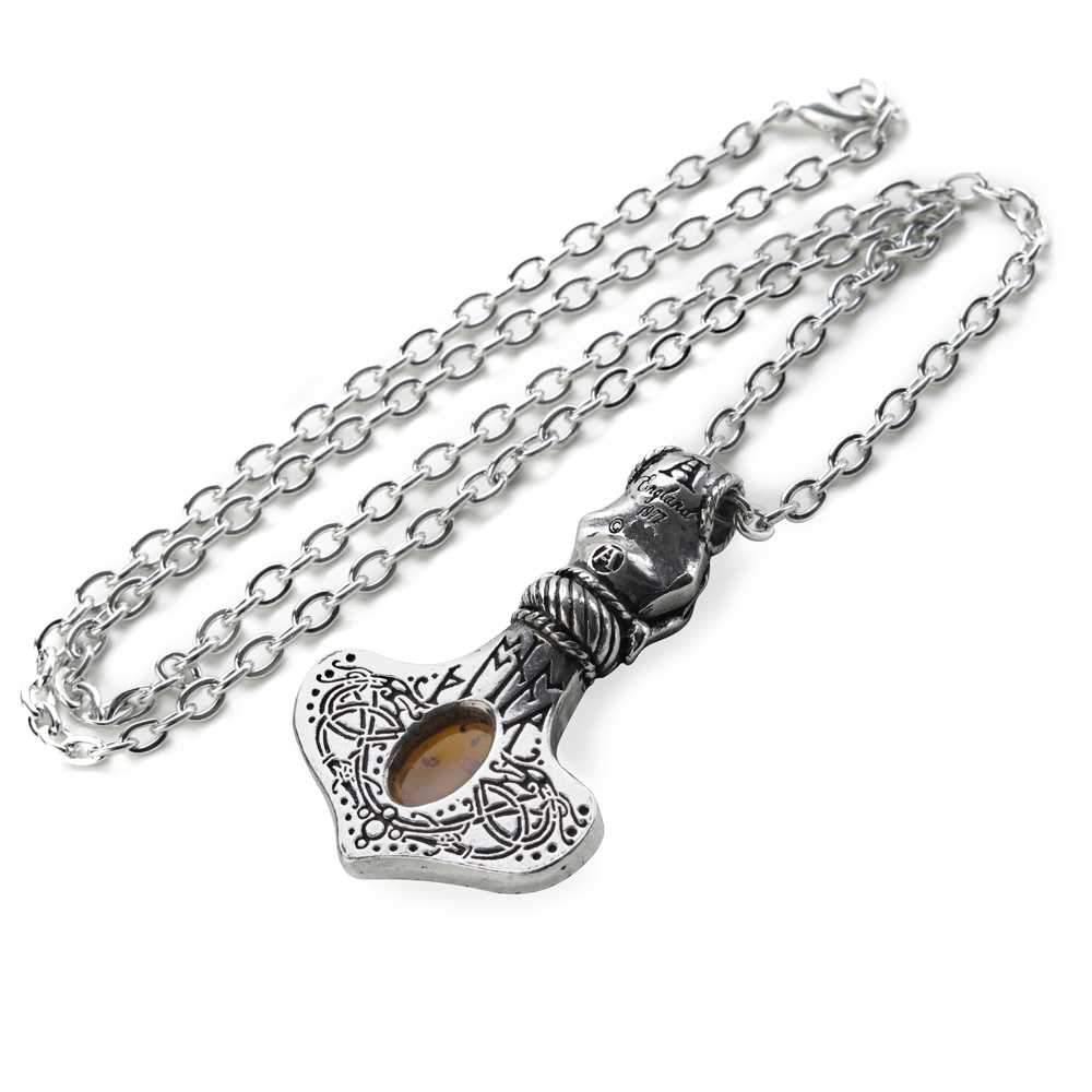 Viking Hammer Pendant Necklace - Norse Mjolnir Jewelry for Men & Women - Perfect for Viking Lovers, Cosplay, and Historical Reenactments