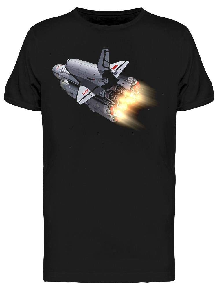 Men's Space Transport Graphic T-Shirt - Cool Astronaut & Rocket Design - Casual Wear for Everyday & Space Enthusiasts