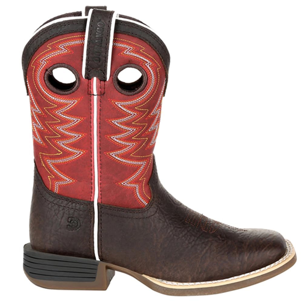 Durango Lil' Rebel Pro Kids Western Boots - Red Cowboy Boots for Boys & Girls | Perfect for Rodeo, Horseback Riding & Western Style Outfits