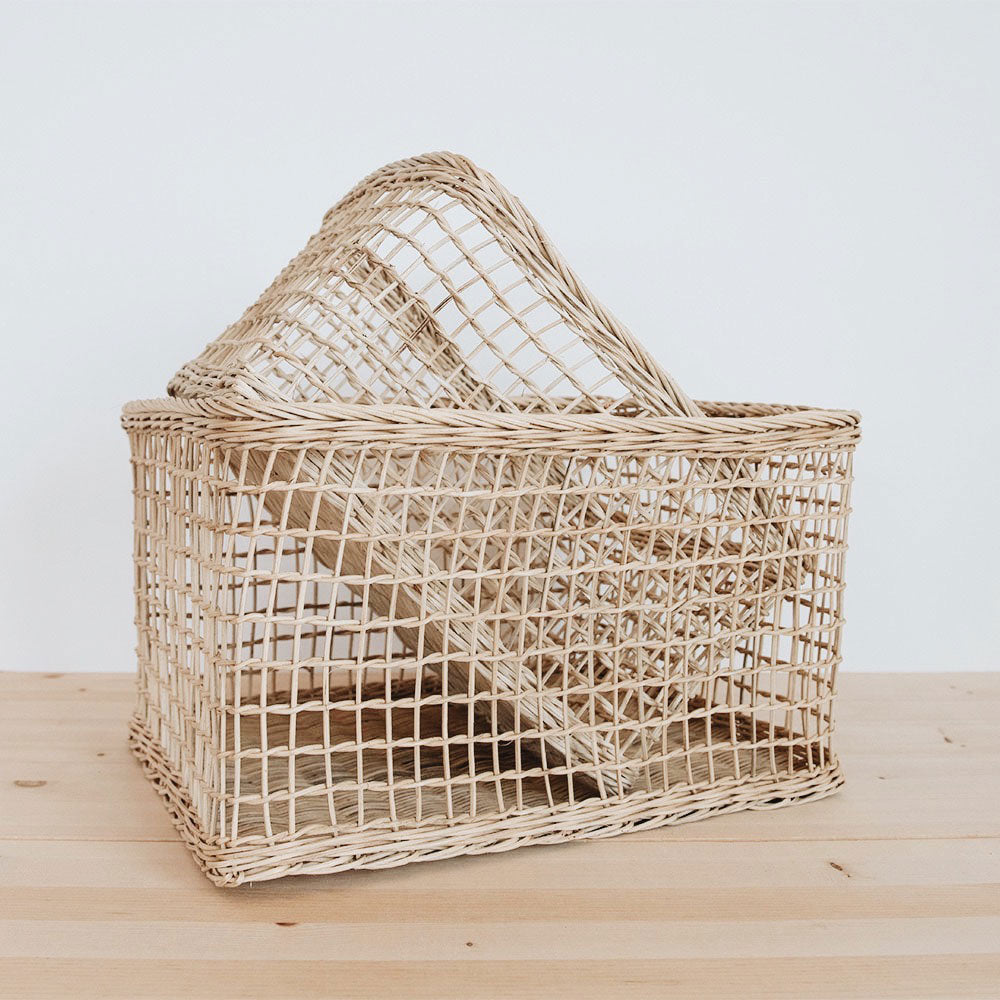 Rattan Basket Set - Handwoven Natural Rattan Storage Baskets for Home Organization, Laundry, Toys & Blankets | Perfect for Living Room, Bedroom & Nursery Decor