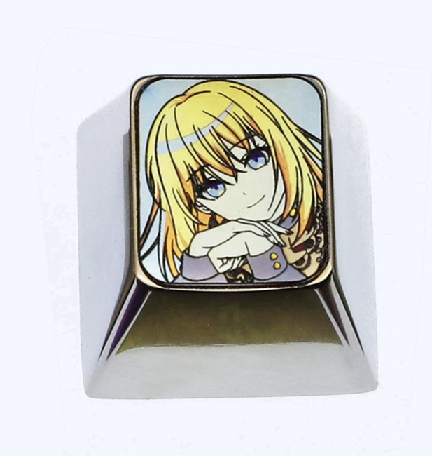 Misumi Hatsune Anime Character 1U Titanium Alloy Personalized Keycap - Durable Metal Decorative Keycap for Mechanical Keyboards - Perfect for Gaming, Typing & Custom Keyboard Builds