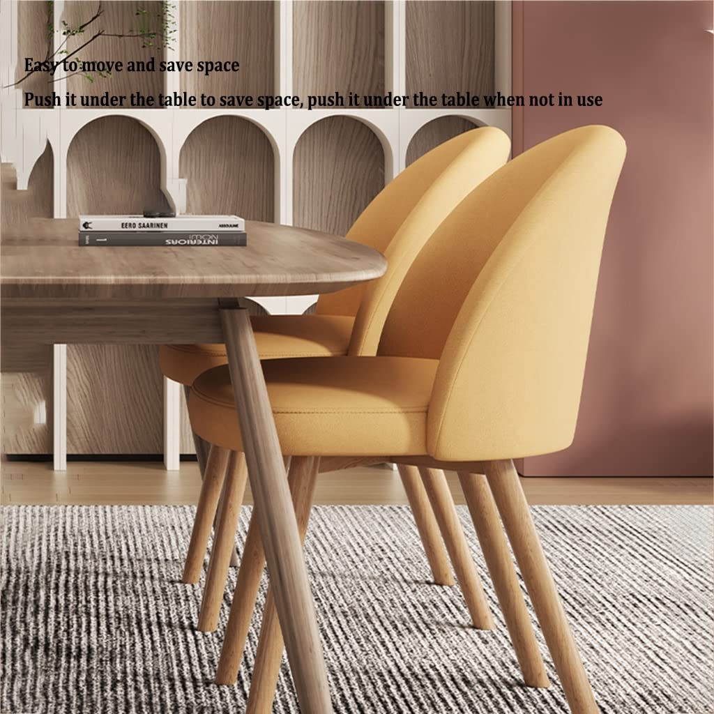 Modern Upholstered Dining Chairs with Wood Legs - Accent Side Chairs for Office, Kitchen, Living Room & Reception Areas - Comfortable Armless Leisure Chair for Home & Commercial Use (Pink) - Perfect for Dining Sets, Lounge Seating & Dressing Rooms