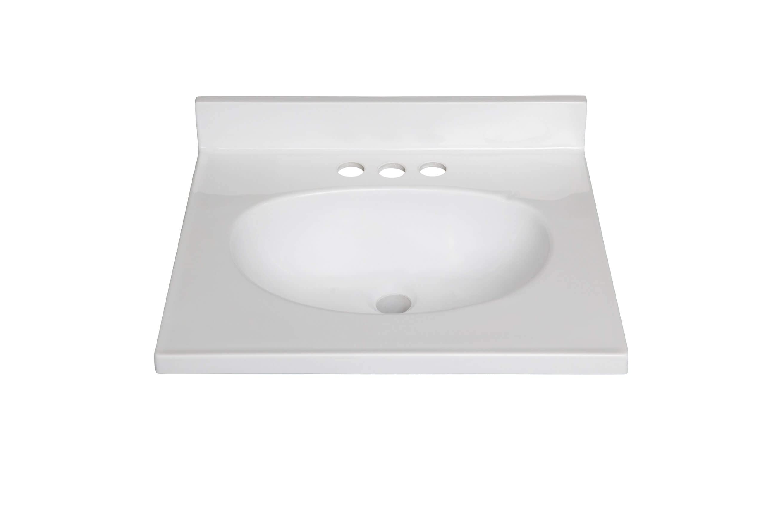 Premium Cultured Marble Bathroom Vanity Top | Modern White Sink Countertop with Integrated Basin | Waterproof & Scratch-Resistant | Perfect for Master Bath, Guest Bath & Powder Room Renovations