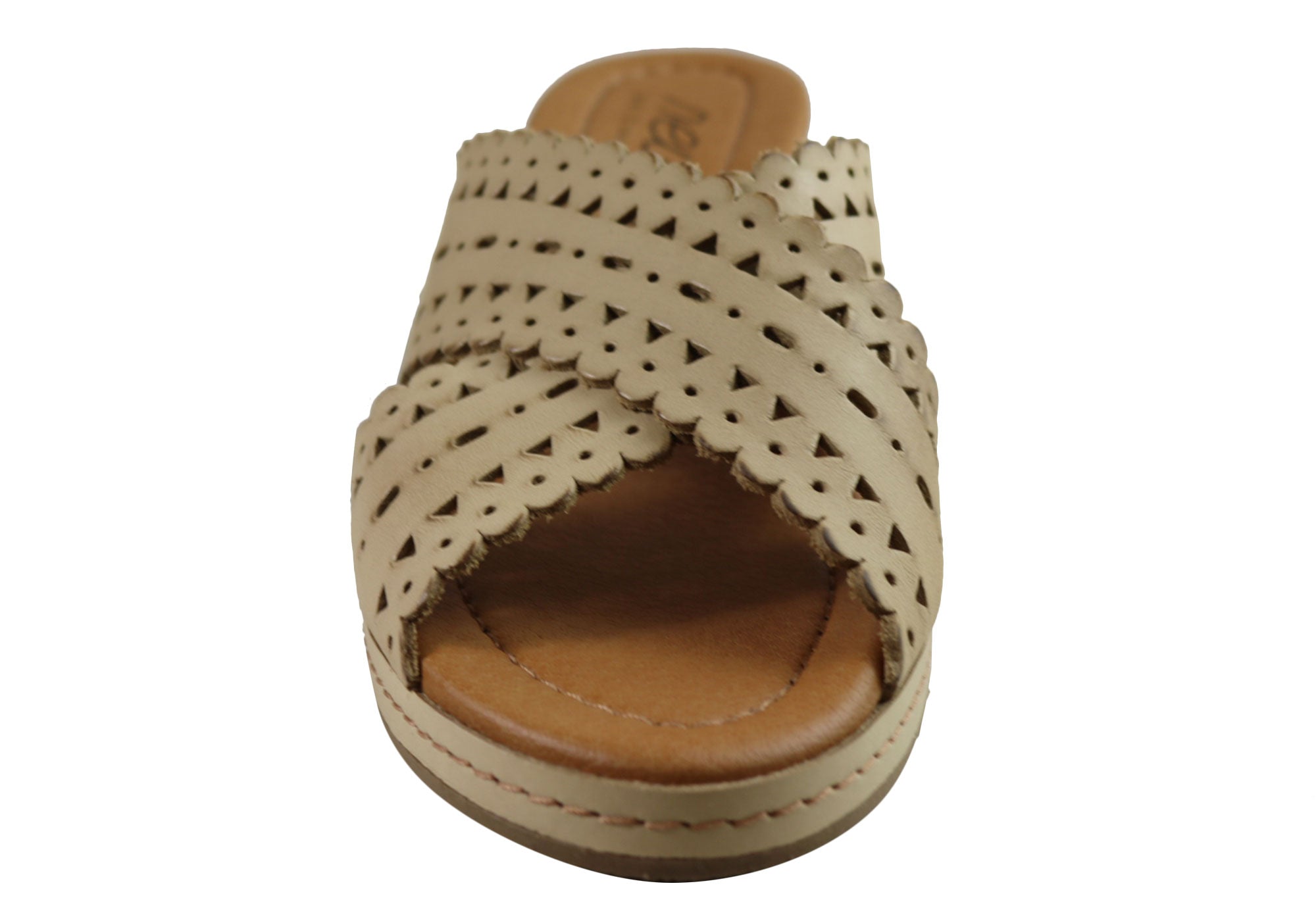 New Tory Women's Leather Wedge Slides Sandals - Comfortable Summer Casual Shoes for Women - Perfect for Beach, Vacation & Everyday Wear