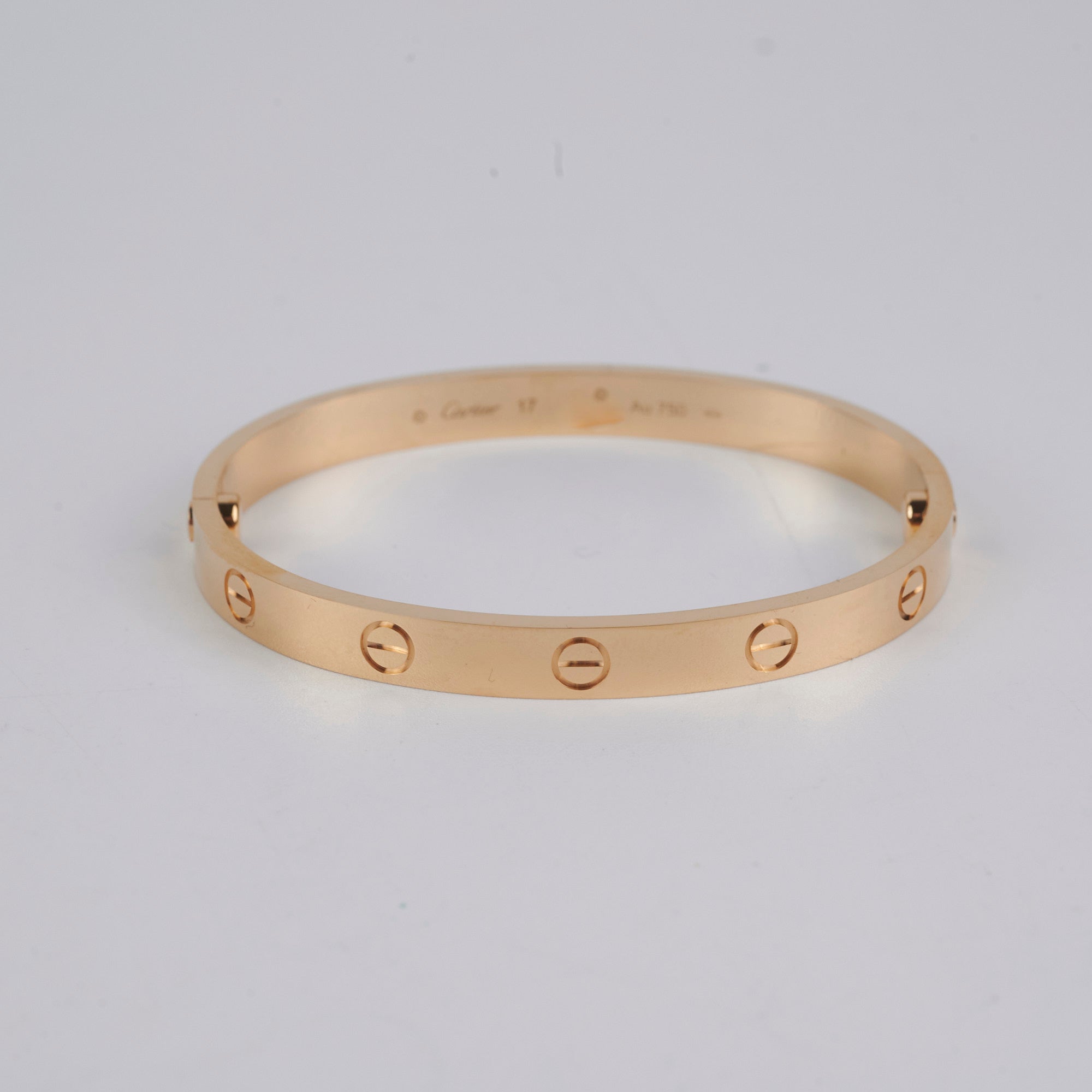 Cartier Love Bracelet 18K Yellow Gold Size 17 - Luxury Jewelry Gift for Women, Anniversary & Valentine's Day Present