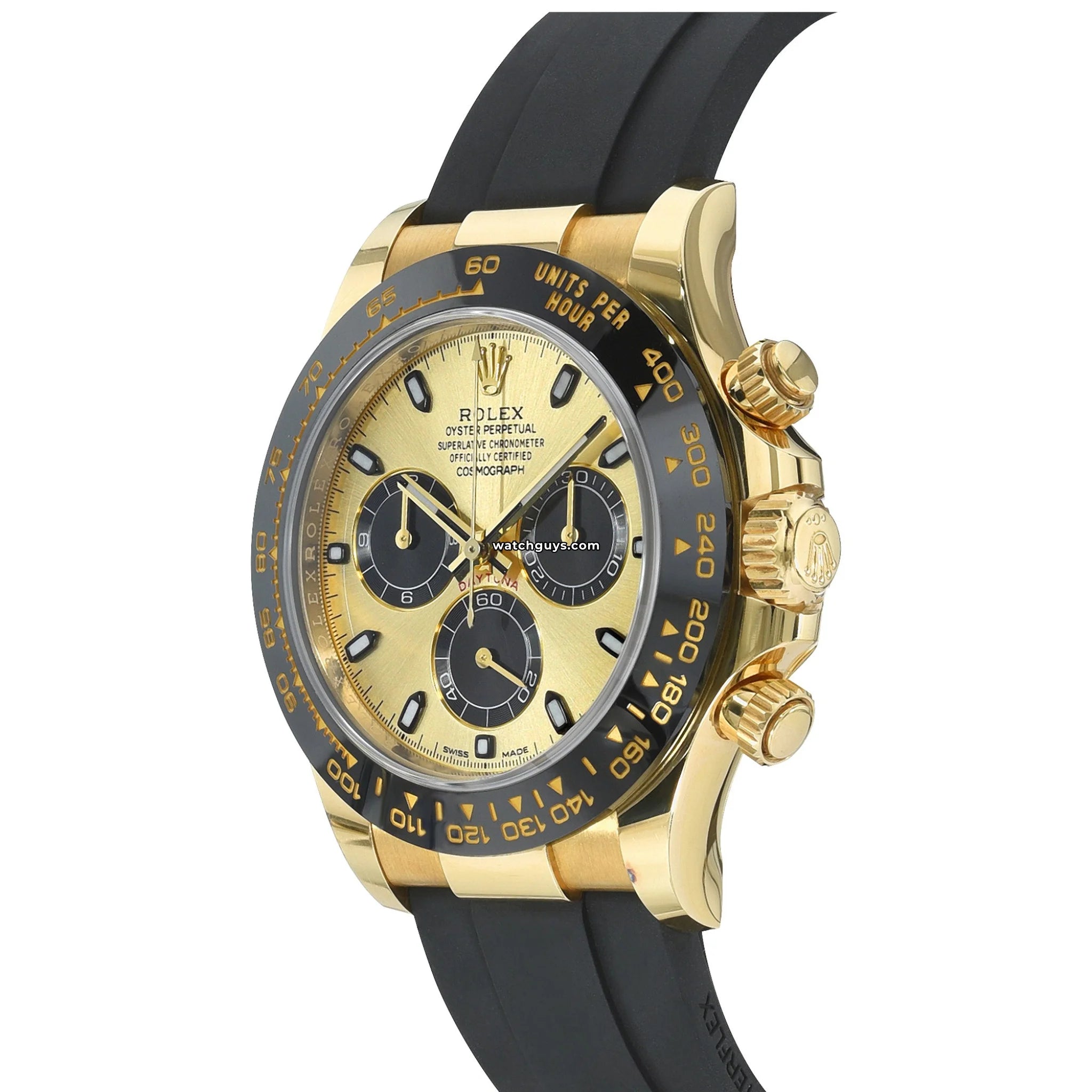 Rolex Daytona 116518LN Champagne Dial Oysterflex Men's Watch - Luxury Timepiece for Business, Gifting & Special Occasions
