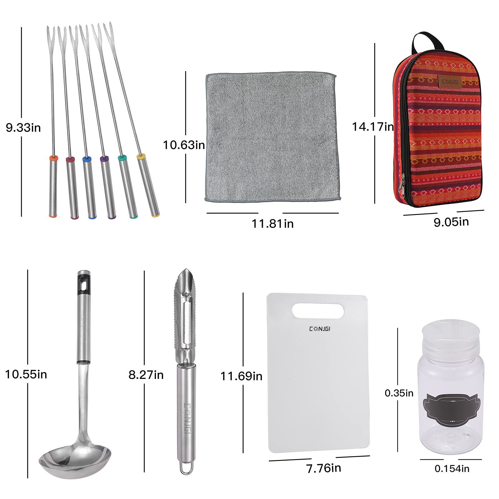 **Portable Camping Cookware Storage Bag - Waterproof & Durable Organizer for Knives, Forks, Spoons, Cutting Boards & Kitchen Tools | Perfect for Outdoor Cooking, Picnics & RV Trips**