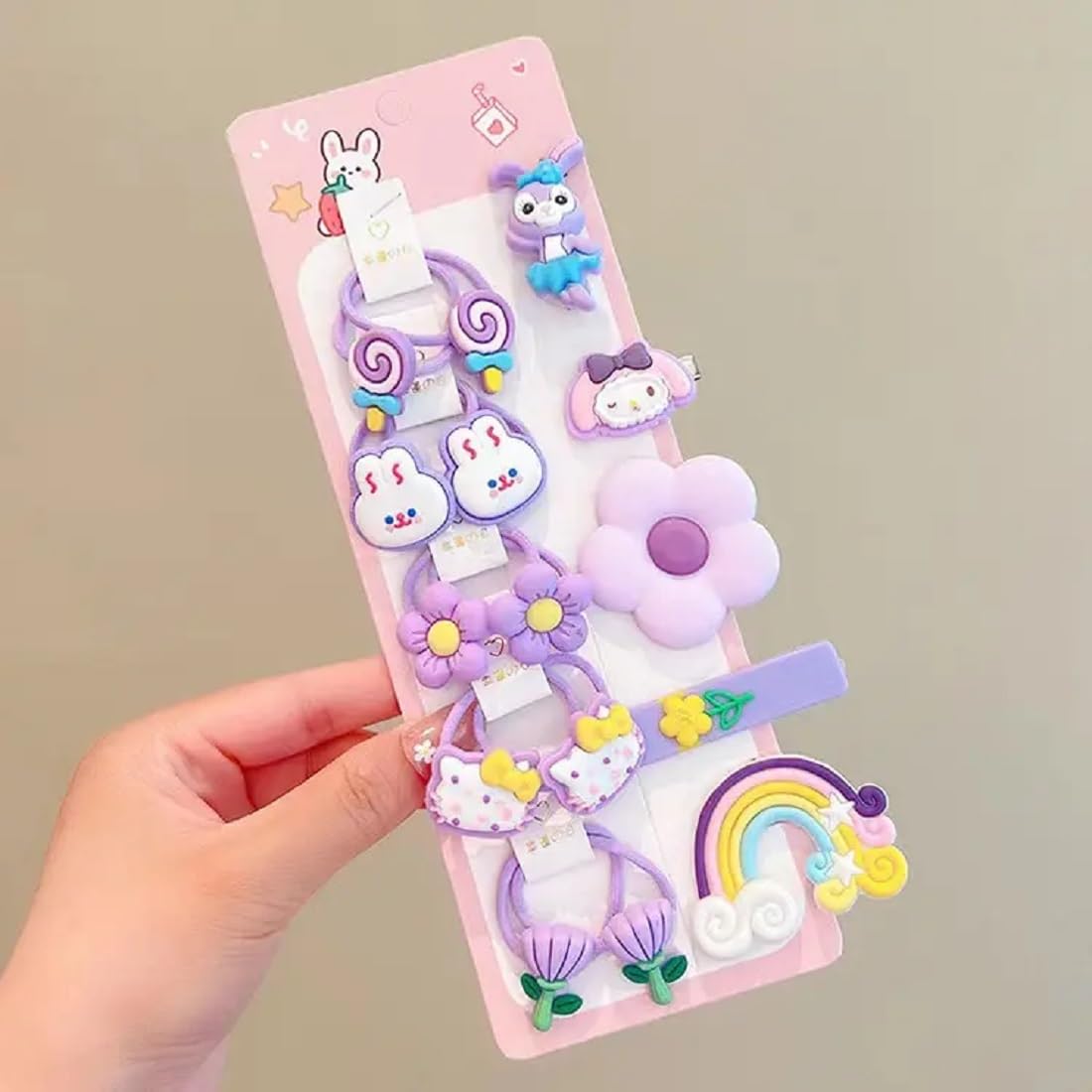 Abrish Multi Unicorn Cartoon Hair Clips for Girls - Cute Animal Character Hair Accessories with Mix Designs - Perfect for School, Parties & Everyday Wear