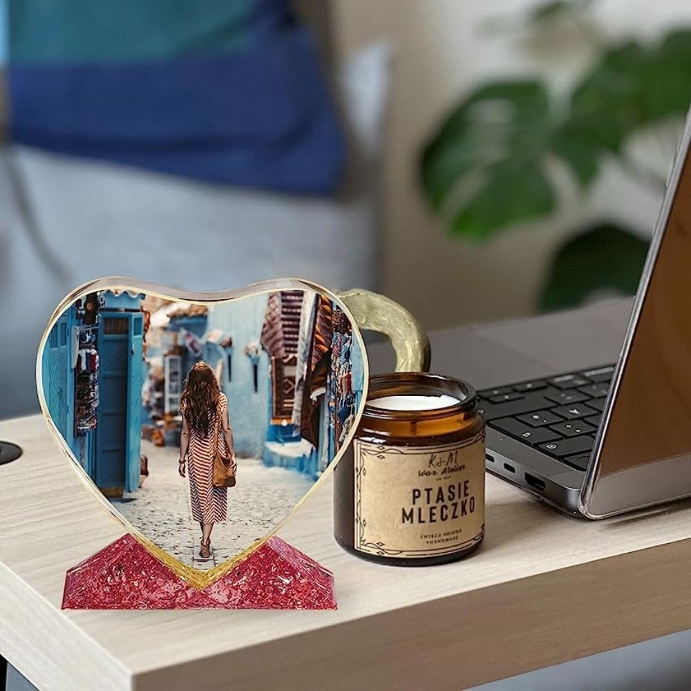 SNOOGG 2-Piece Heart Photo Stand & Butterfly Epoxy Resin Mold Set - DIY Craft Kit for Resin Casting, Clay Art, Birthday Gifts (Perfect for Home Decor, Jewelry Making, and Creative Projects)