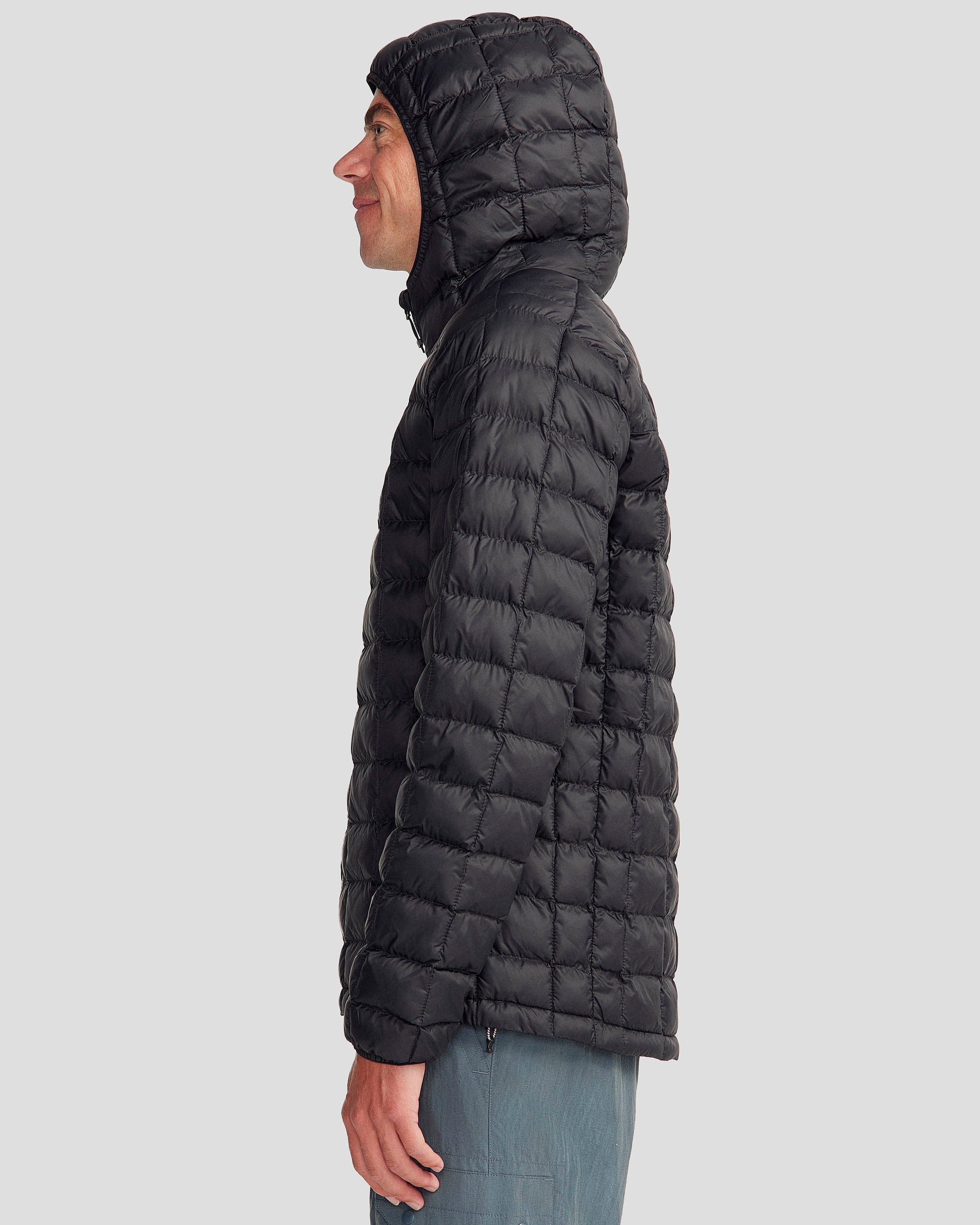 Men's Heli Insulated Hooded Jacket - Waterproof Winter Coat for Outdoor Activities | Black Stingray Color | Perfect for Hiking, Skiing & Cold Weather Adventures