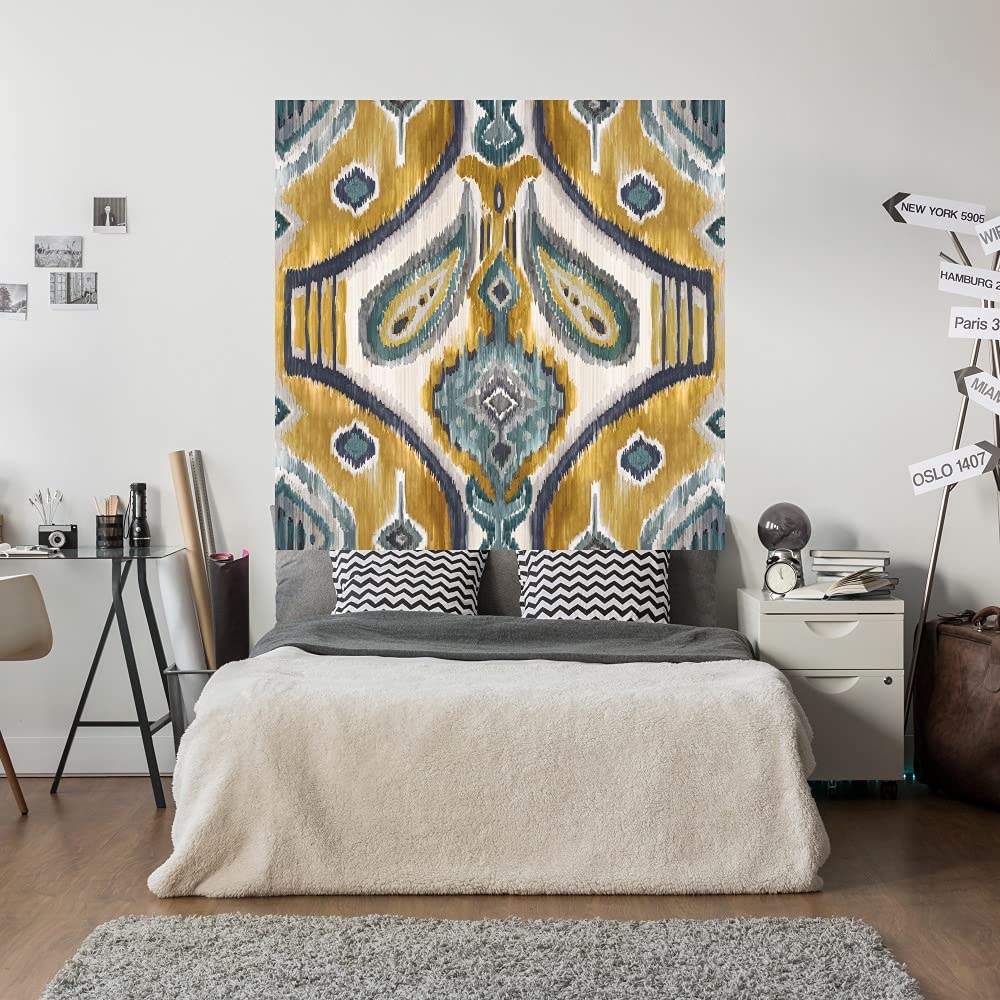 Mediterranean Tile II Canvas Wall Art by Eva Watts - 22x22 Inch Ready to Hang Fine Art Print for Living Room, Bedroom, Bathroom & Office Decor - Perfect for Home, Kitchen, Dining & Bar Wall Decor