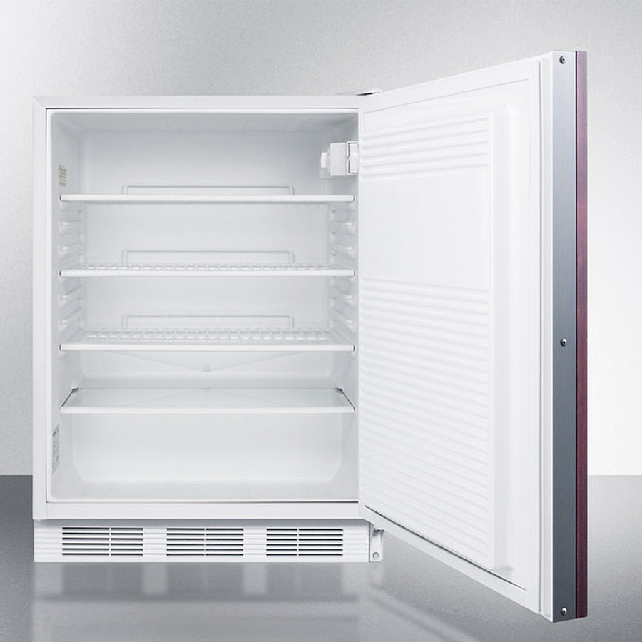 Accucold 24 Inch Wide Built-In All Refrigerator with Integrated Door Frame FF7WBIIF - Perfect for Modern Kitchens, Restaurants, and Commercial Spaces