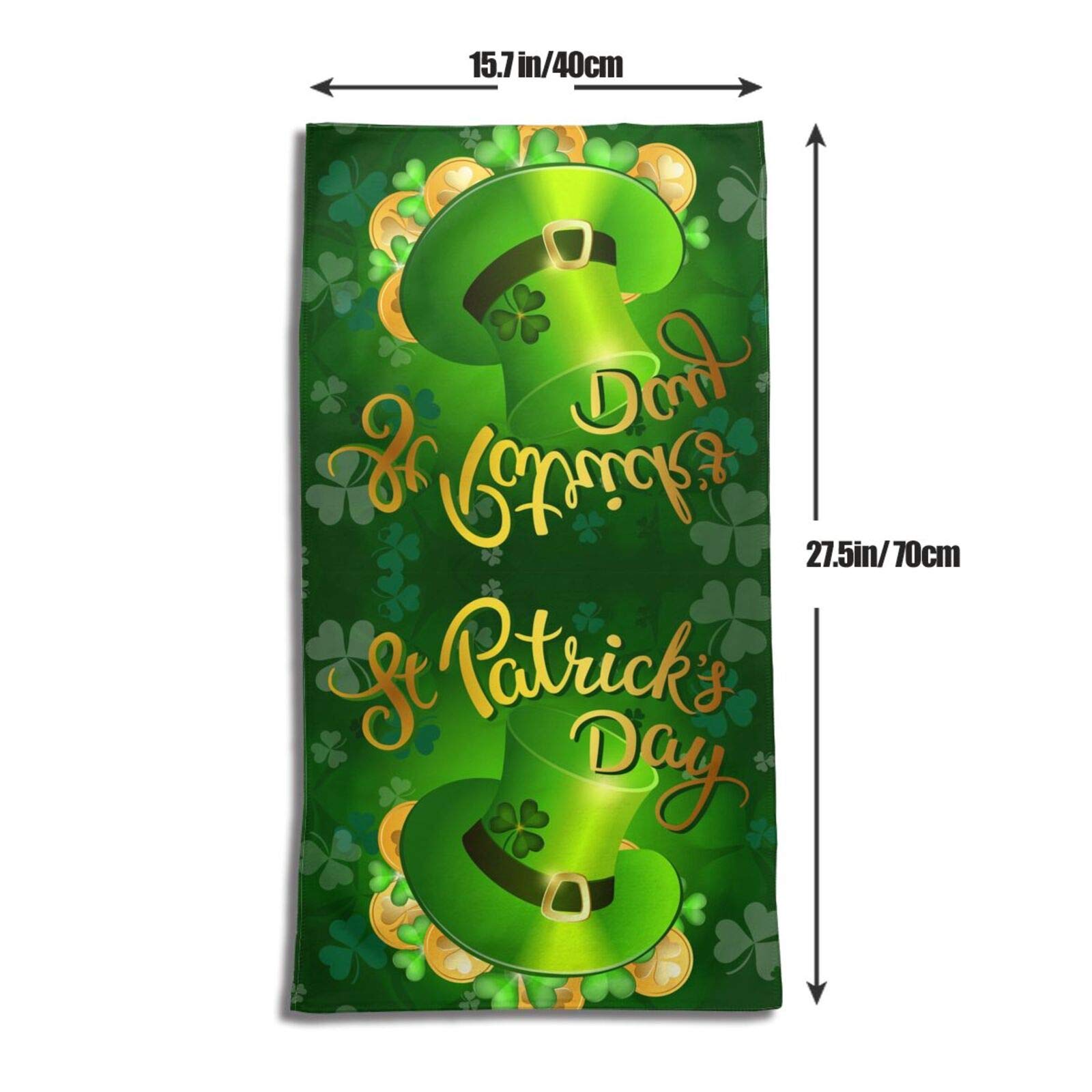 St. Patrick's Day Gold Hat Kitchen Dish Towel - Soft, Highly Absorbent Hand Towel (15x27 Inches) for Home, Bathroom, Hotel, Gym & Spa - Perfect for St. Patrick's Day Decor, Kitchen Cleaning & Guest Towels
