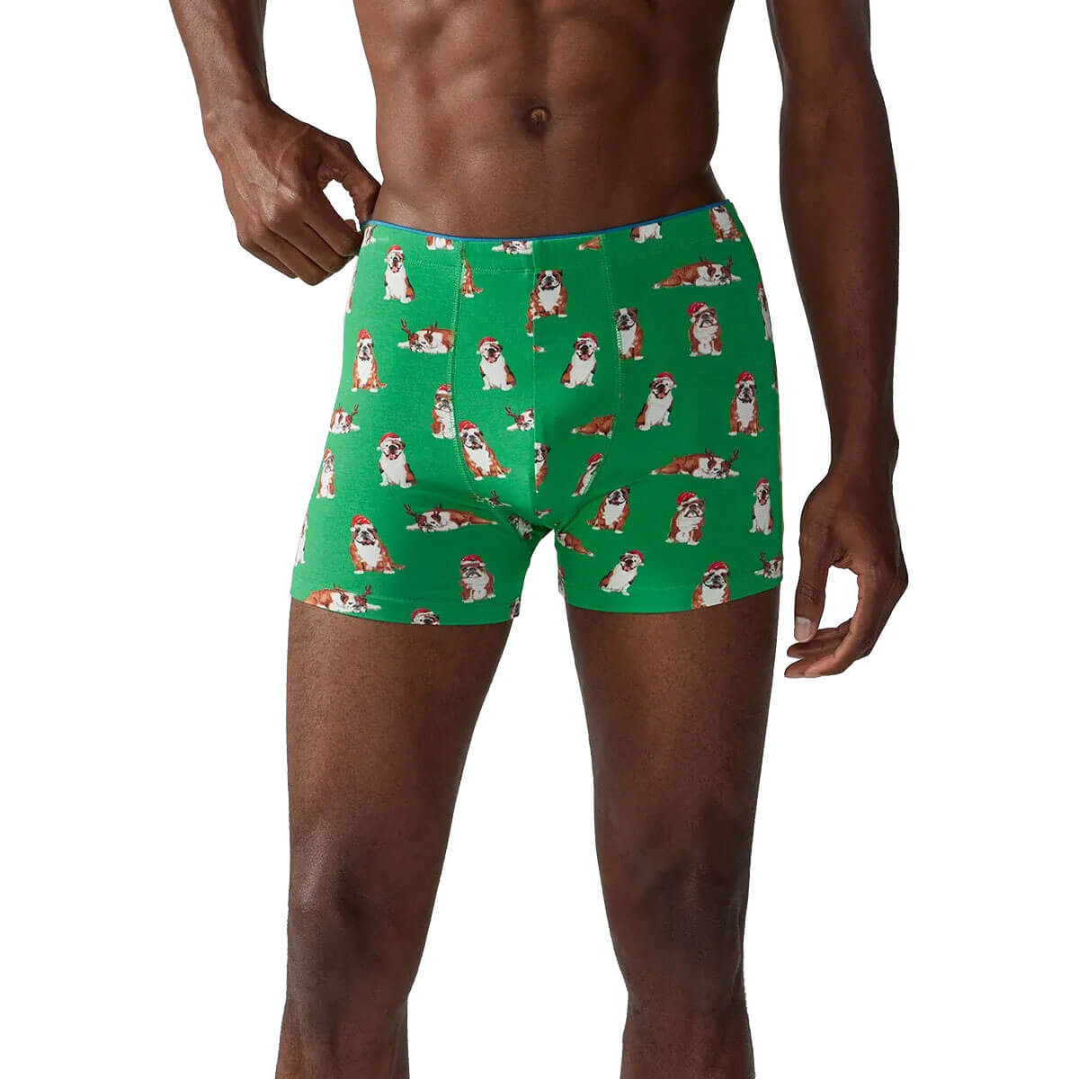 Chubbies The Frankies Boxer Briefs - Bright Green Plaid Pattern Men's Underwear | Soft Breathable Cotton Boxer Briefs for Workout, Lounge & Everyday Comfort