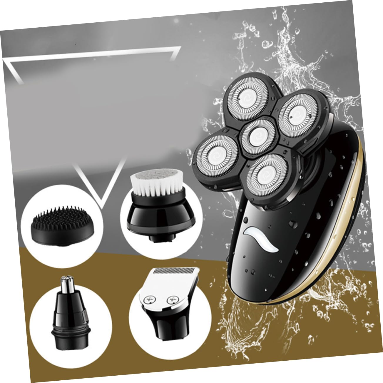 Didiseaon 5-in-1 Electric Shaver Set - Rechargeable & Washable Beard Trimmer for Men - Perfect for Travel, Home Grooming & Daily Shaving Routine
