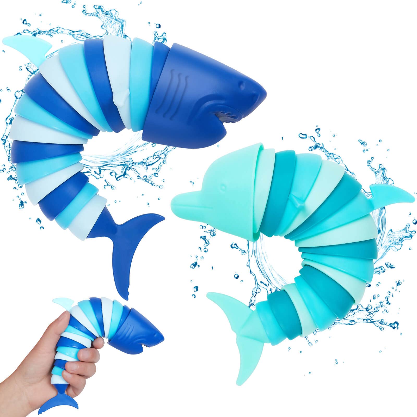 **Sensory Fidget Toys for Kids - Slug, Shark & Dolphin Stress Relief Toys for ADHD, Autism, Anxiety | Toddler & Preschool Sensory Toys | Perfect Gifts for Boys & Girls | Classroom, Travel & Home Use**