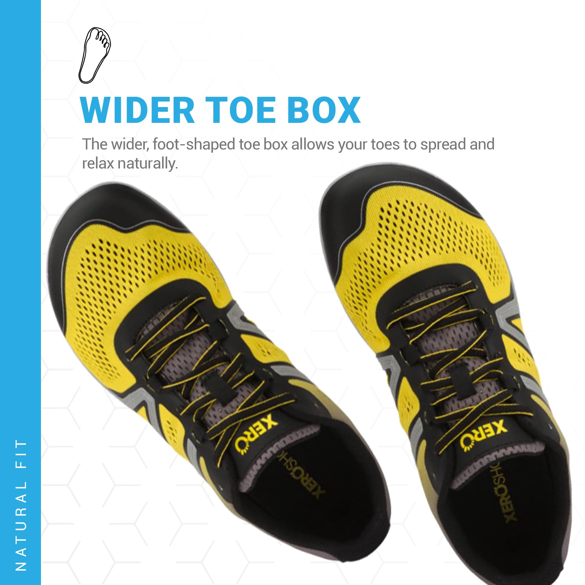Xero Shoes Men's HFS Original Barefoot Running Shoes - Lightweight Minimalist Trail Runners for Natural Movement | Perfect for Trail Running, Hiking & Gym Workouts