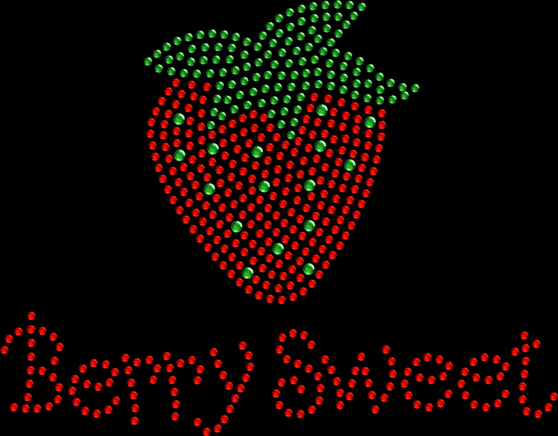 DIY Rhinestone Bling Sparkle Iron-On Transfer - Berry Sweet Strawberry Design for T-Shirts, Bags & DIY Crafts | Perfect for Custom Apparel & Personalized Gifts
