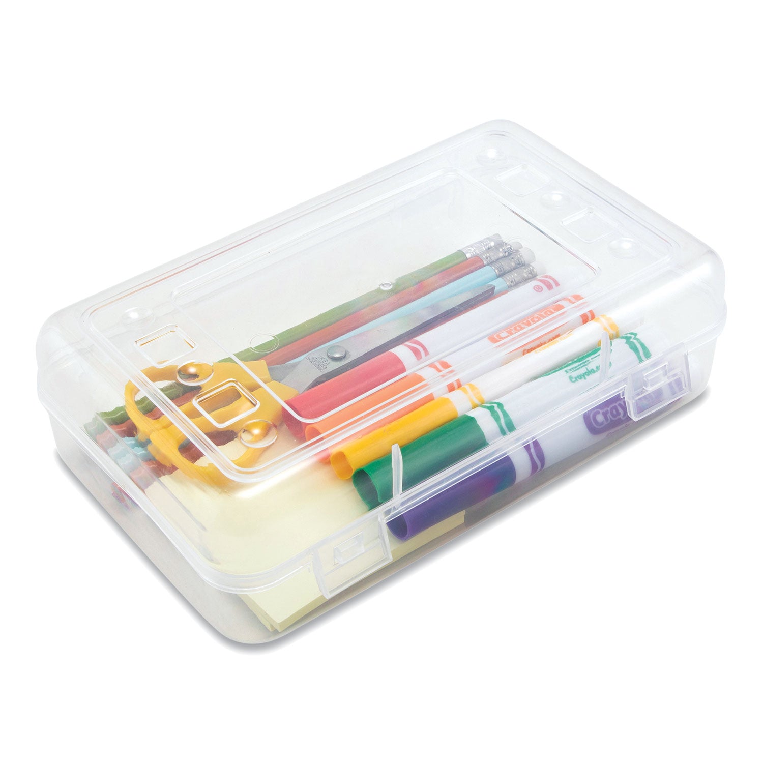 Advantus Clear Plastic Pencil Box - 8.5