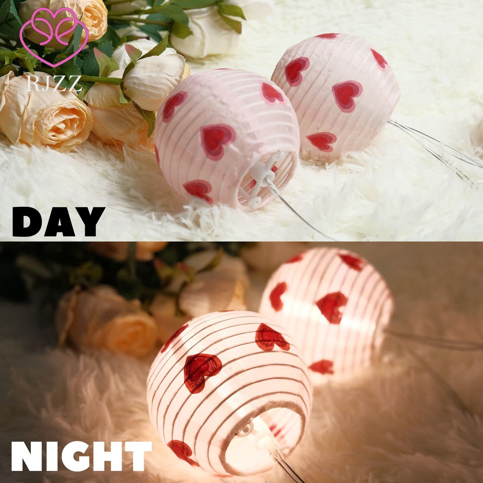 Valentine's Day Heart String Lights - 10 Count Pink LED Fairy Lights, 9.4FT Battery Operated Hanging Decor for Bedroom, Wedding, Party, Proposal | Romantic Ambiance, Home Decoration, Holiday Lighting