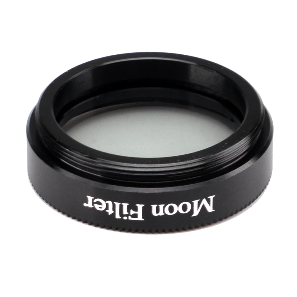 1.25 Inch Moon Filter with Aluminum Frame - Light Pollution Reduction Filter for Telescope Eyepieces | Enhance Lunar Viewing & Astronomy Observation