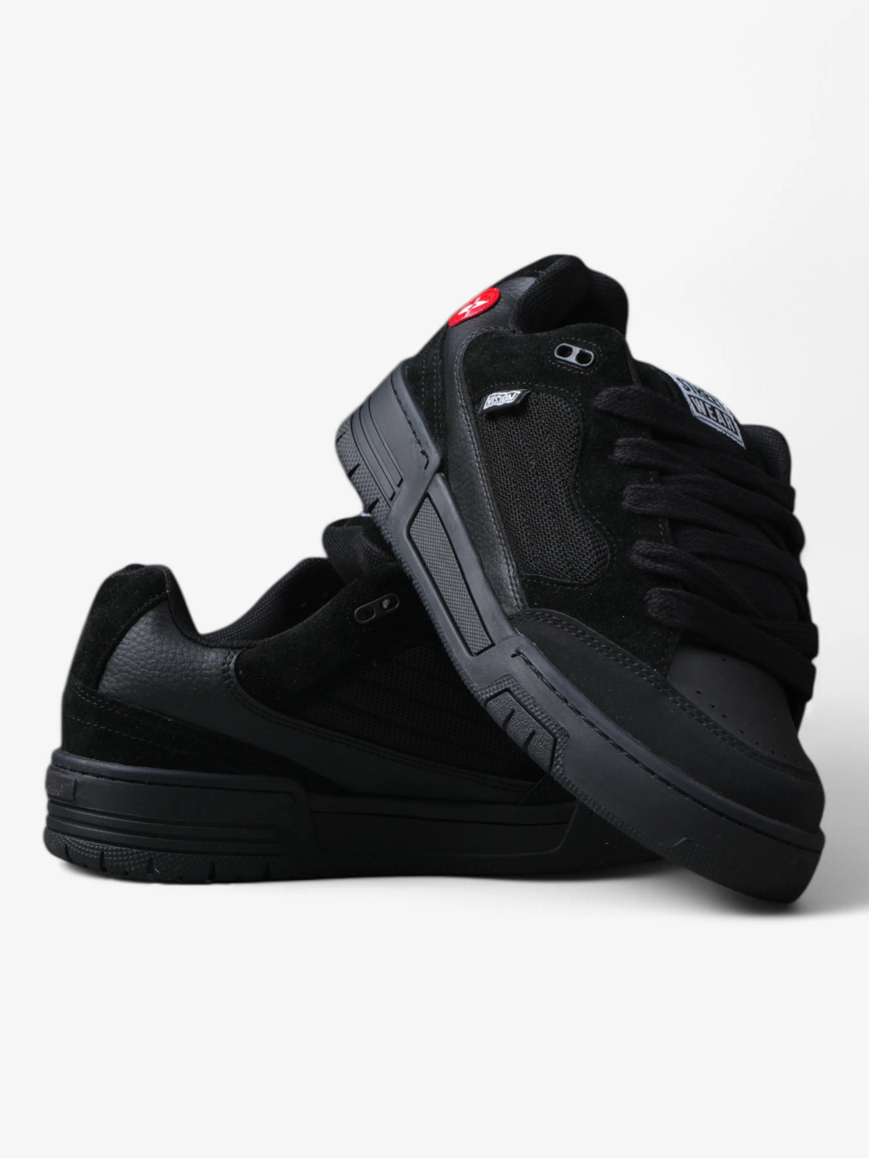 Vision Street Wear Saavy Black Skate Shoes - Men's High-Top Sneakers for Skateboarding & Street Style Fashion