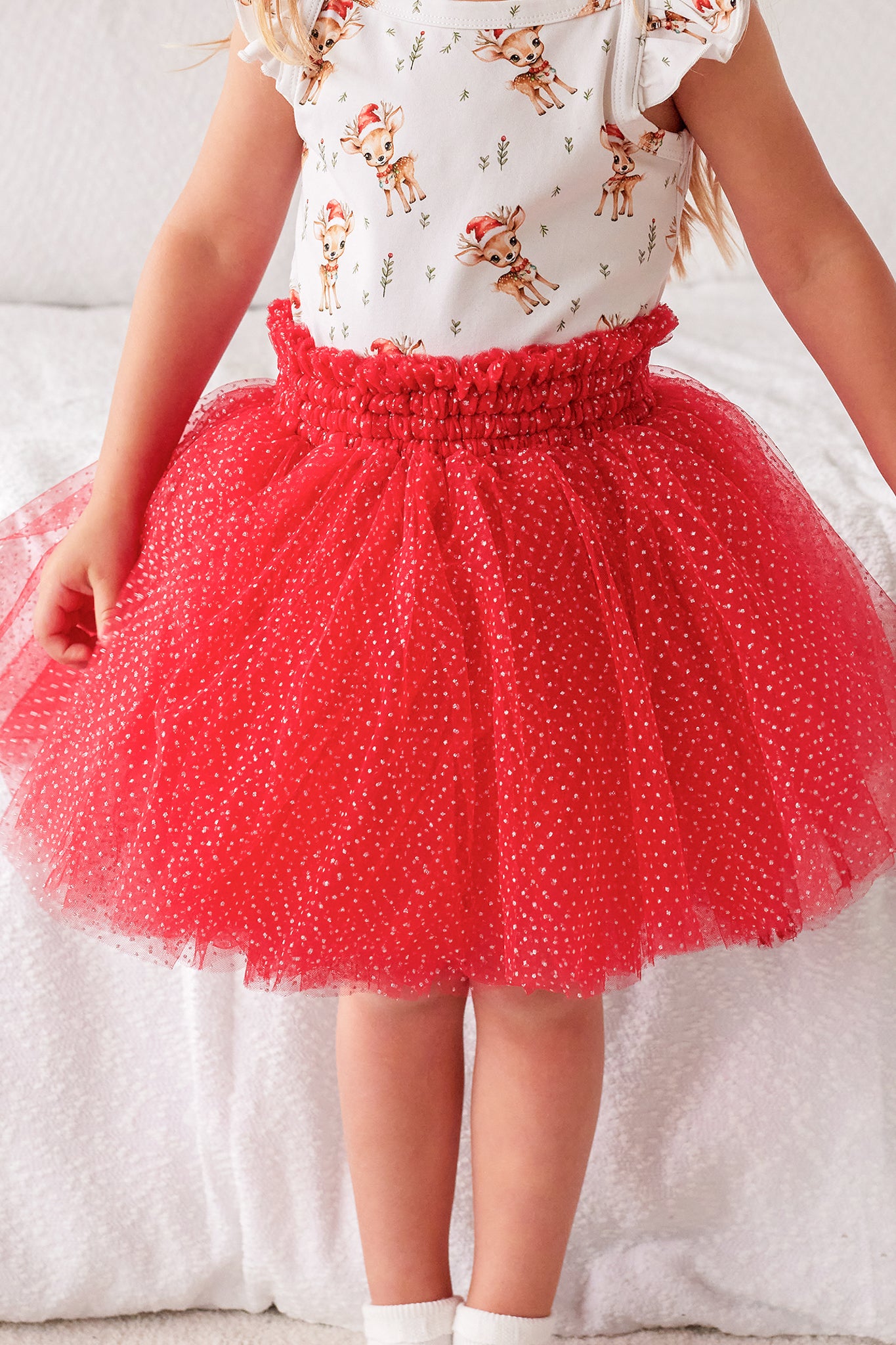 Sparkly Red Tulle Tutu Skirt for Girls - Perfect for Dance Recitals, Birthday Parties & Princess Costumes