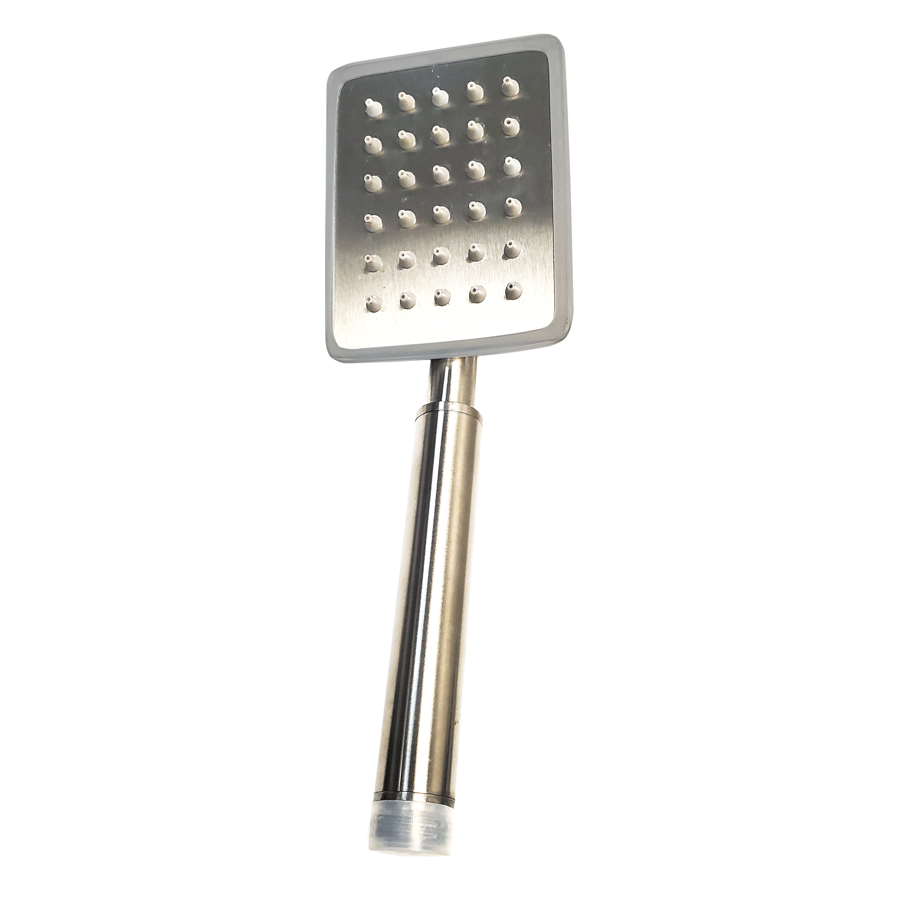 Square Polished Chrome Handshower - Modern Bathroom Shower Head with 6 Spray Modes, High Pressure for Relaxing & Rinsing - Perfect for Spa, Massage and Pet Bathing