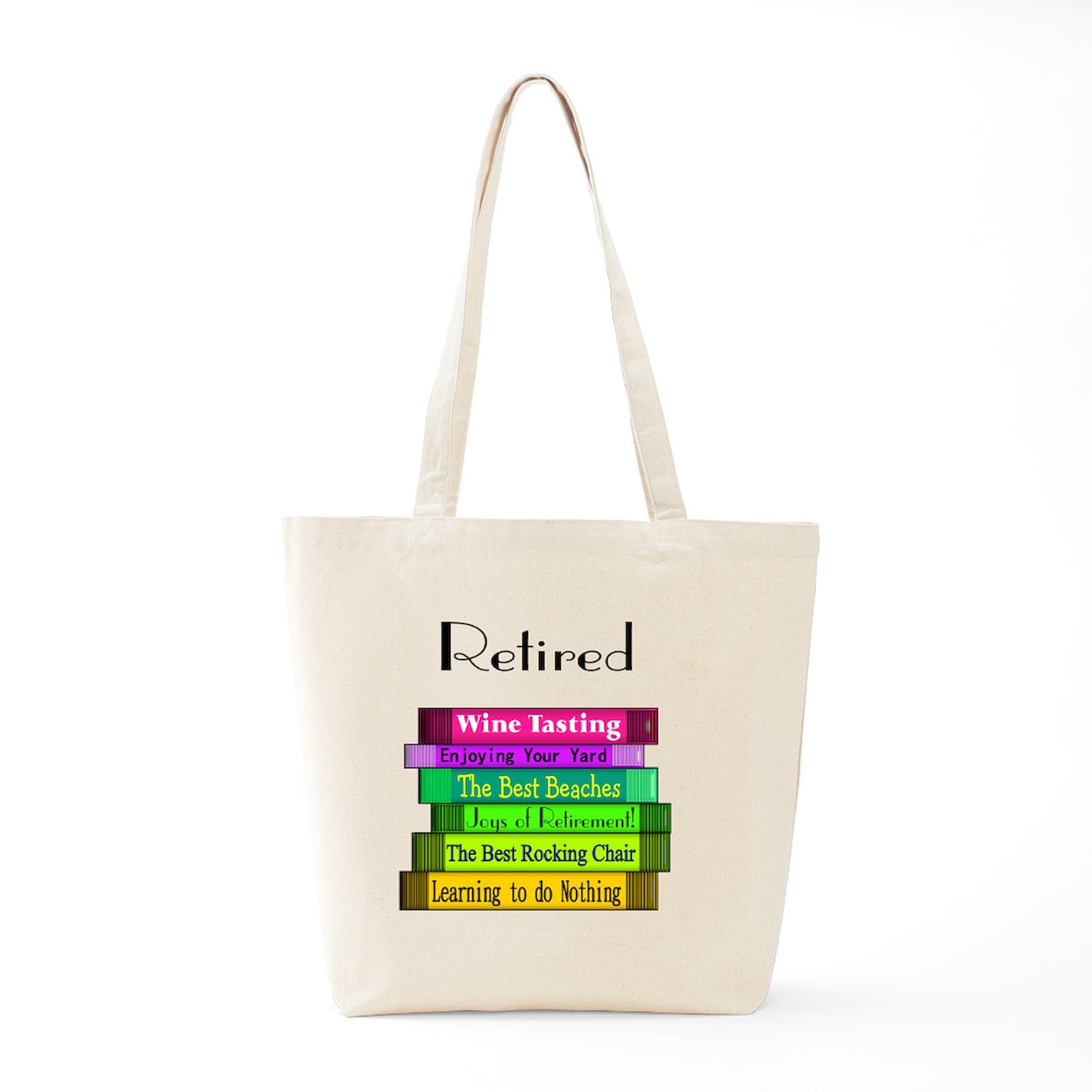Retired Book Stack 2 Tote Bag - Natural Canvas Reusable Shopping Bag for Book Lovers | Eco-Friendly Grocery Tote, Library Book Bag & Everyday Carry